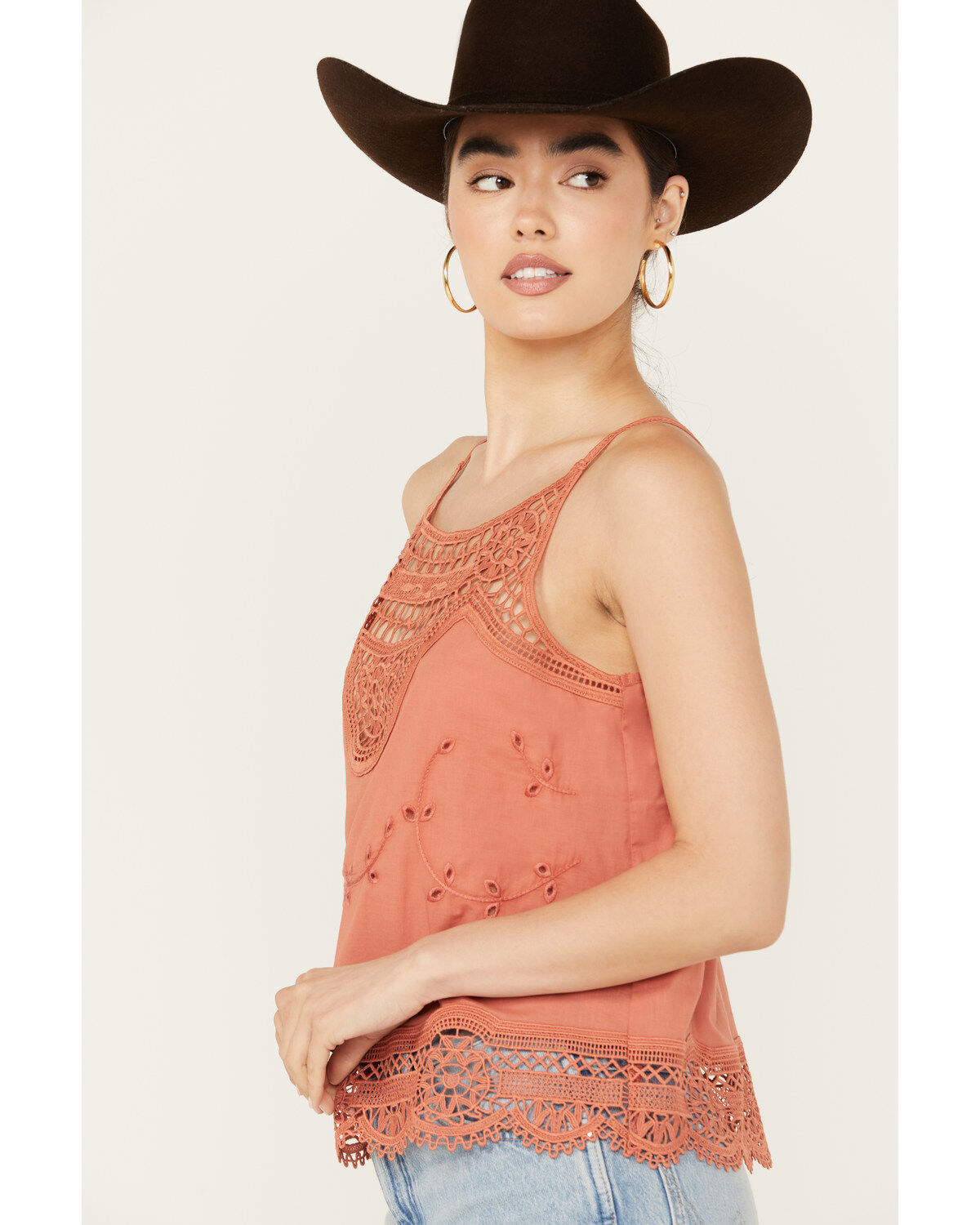 Beyond The Radar Women's Crochet Trim Tank