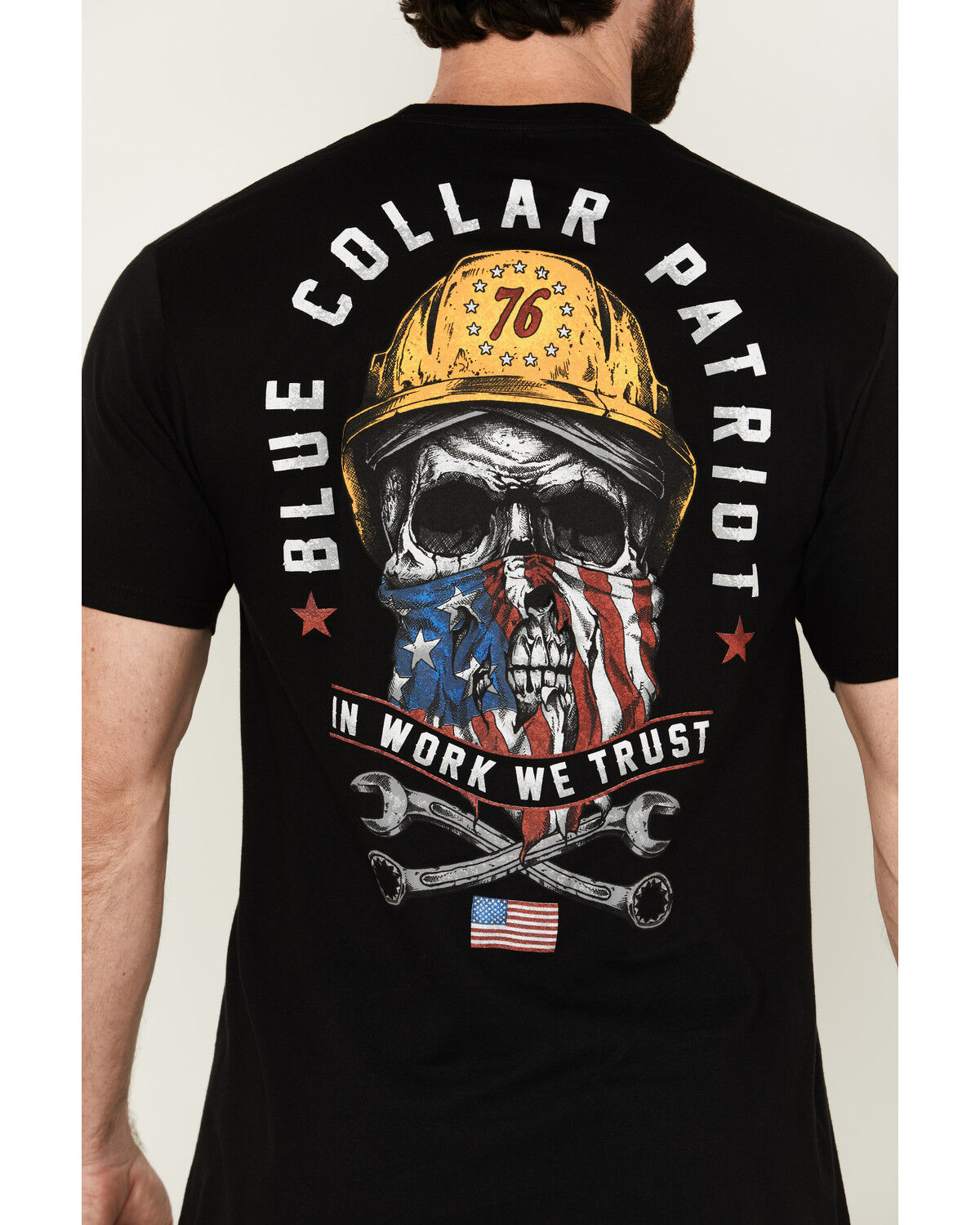 Howitzer Men's Blue Collar Trust Short Sleeve Graphic T-Shirt