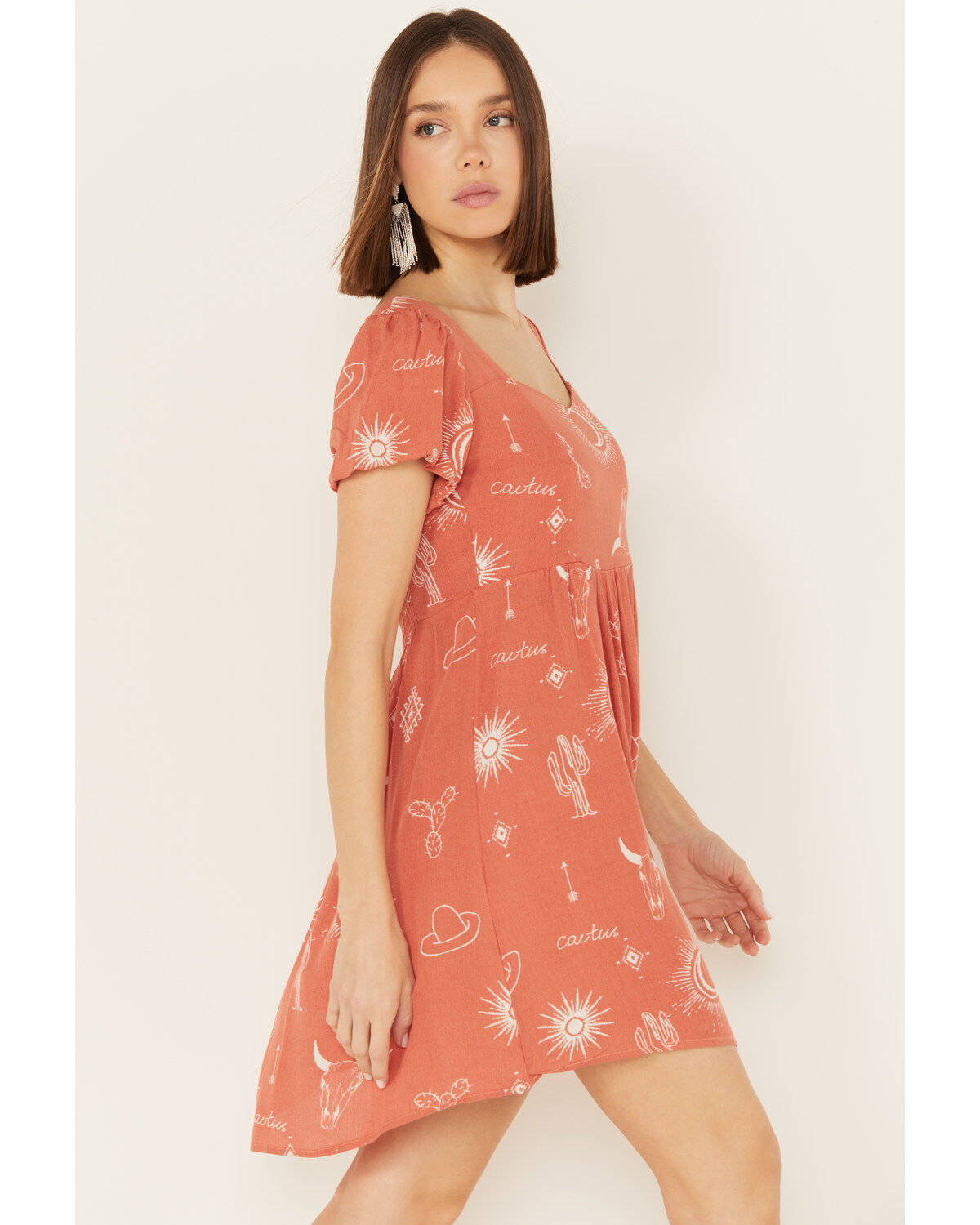 Wild Moss Women's Novelty Print Mini Dress