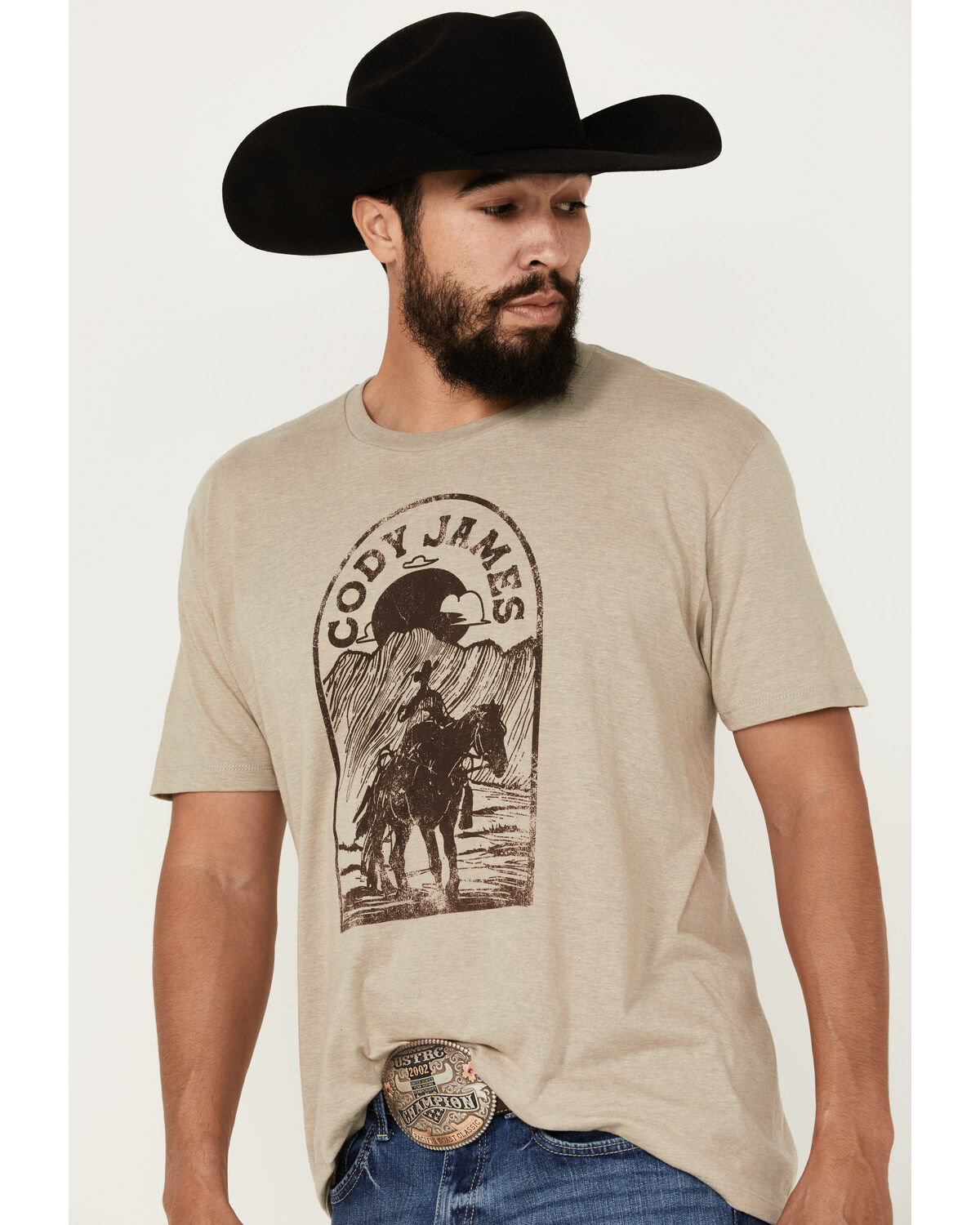 Cody James Men's Cowboy Sketch Short Sleeve Graphic T-Shirt