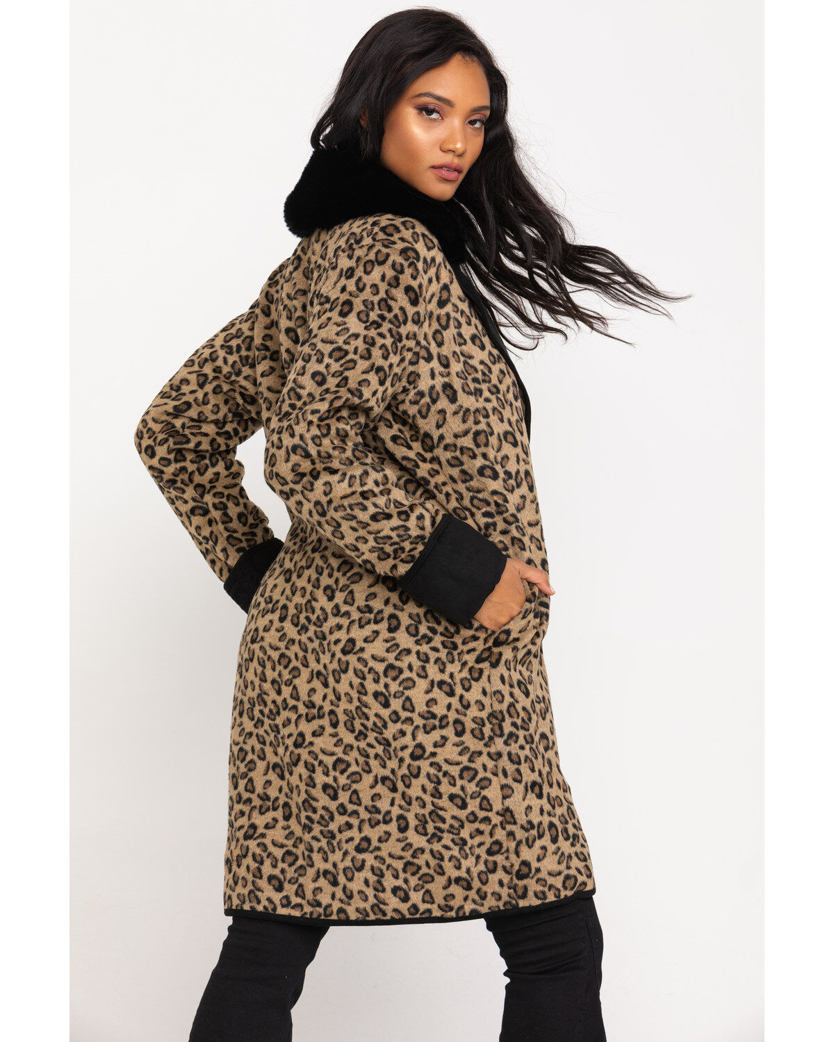 Double D Ranch Women's Leopard Cactus Cat Jacket