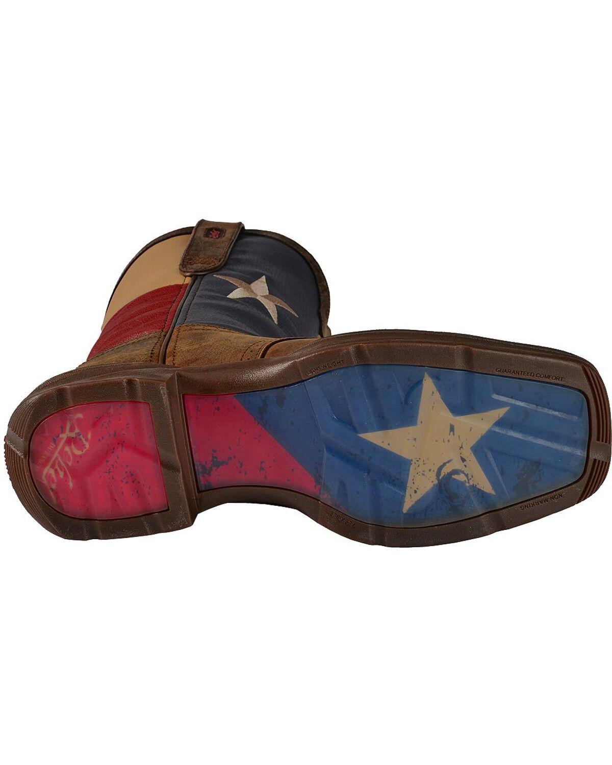 Rebel by Durango Men's Steel Toe Texas Flag Western Boots