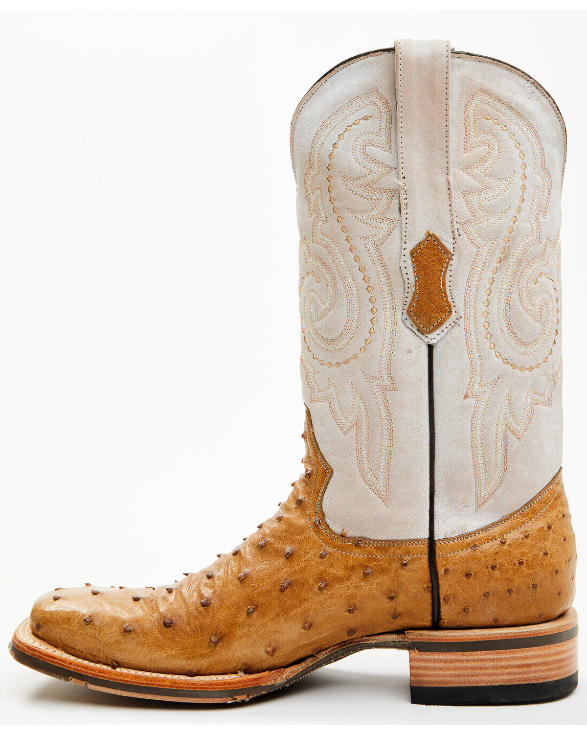 Tanner Mark Men's Exotic Ostrich Western Boots - Broad Square Toe