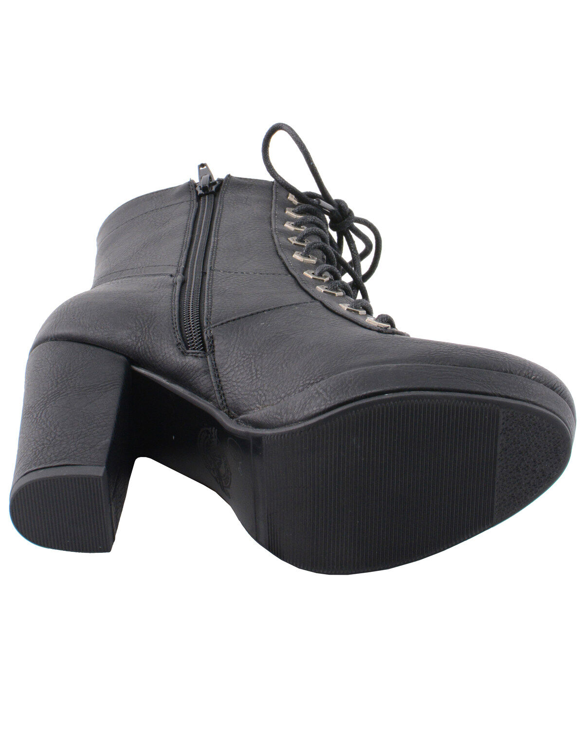 Milwaukee Leather Women's Lace Toe Toe Platform Boots - Round Toe