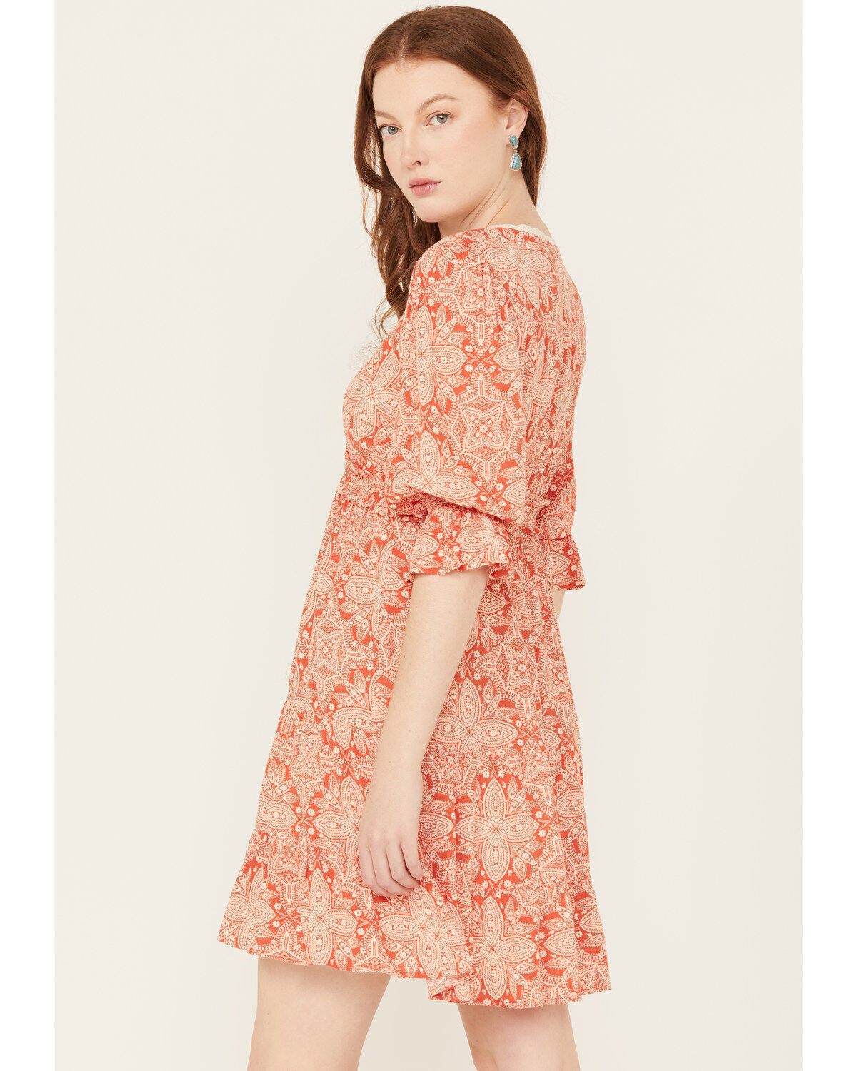 Wild Moss Women's Medallion Print Mini Dress