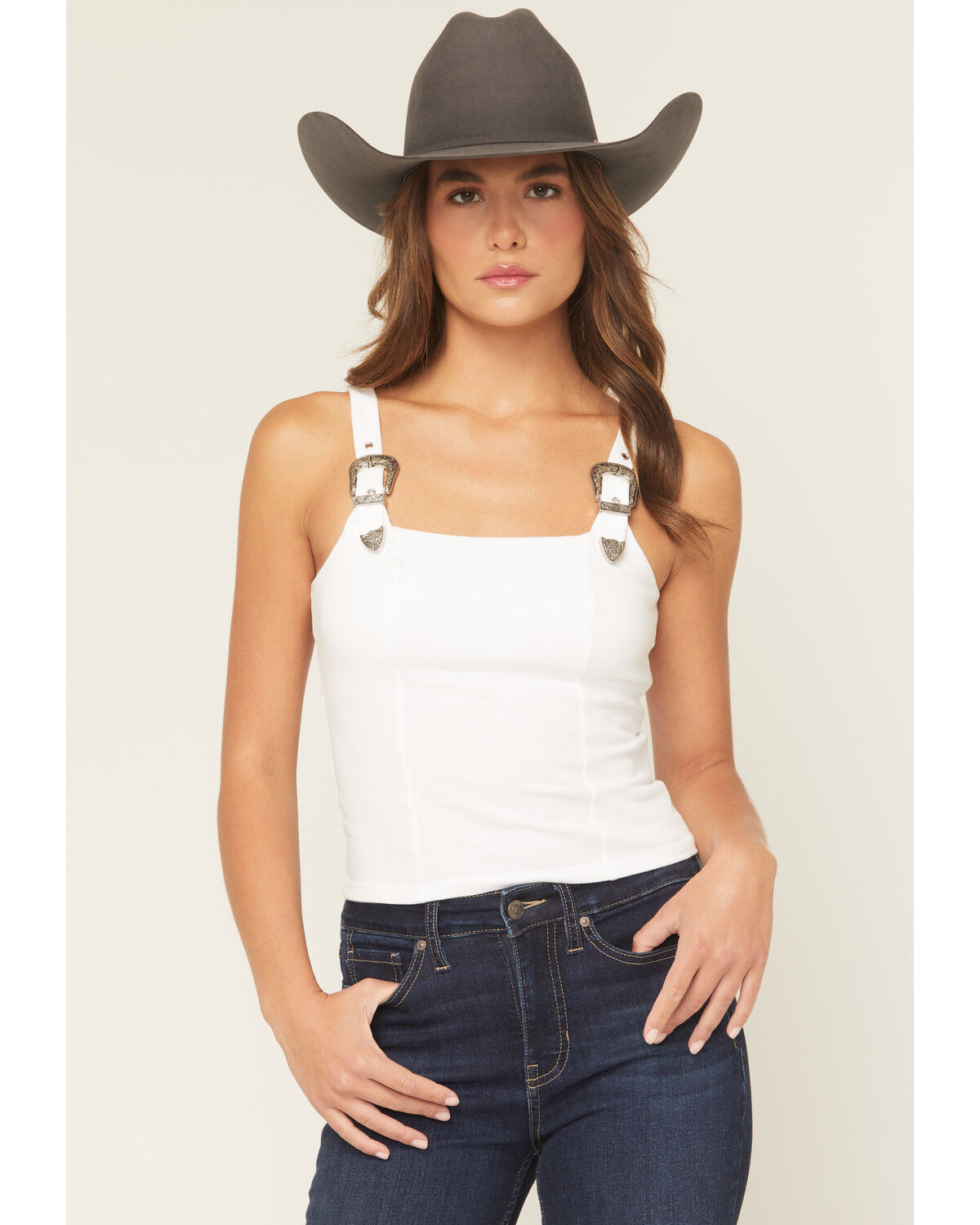 Rock & Roll Denim Women's Buckle Tank Top