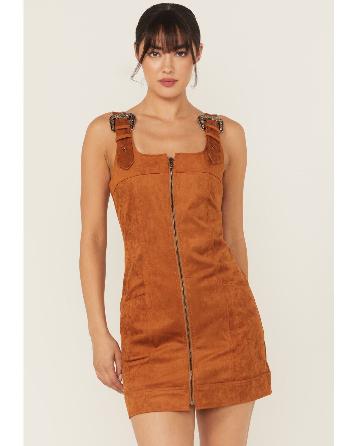 Blue B Women's Buckle Strap Mini Dress