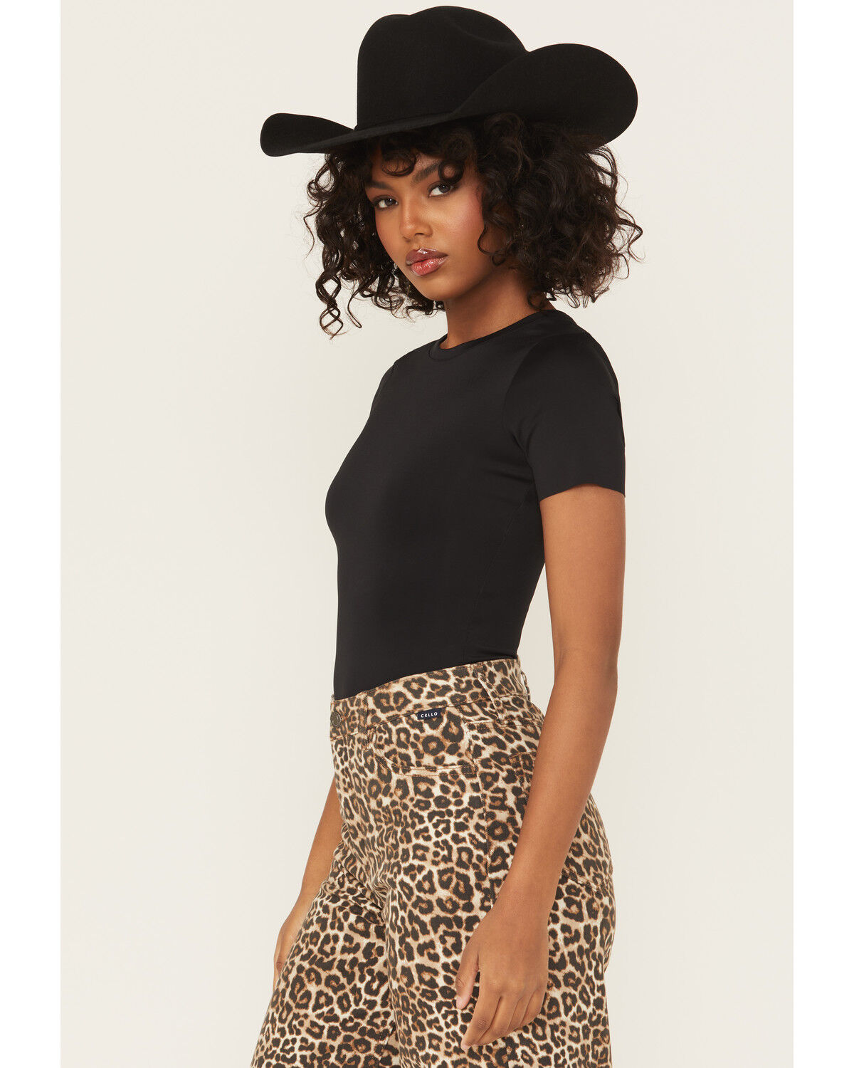 Good American Women's Scuba Solid Short Sleeve Bodysuit