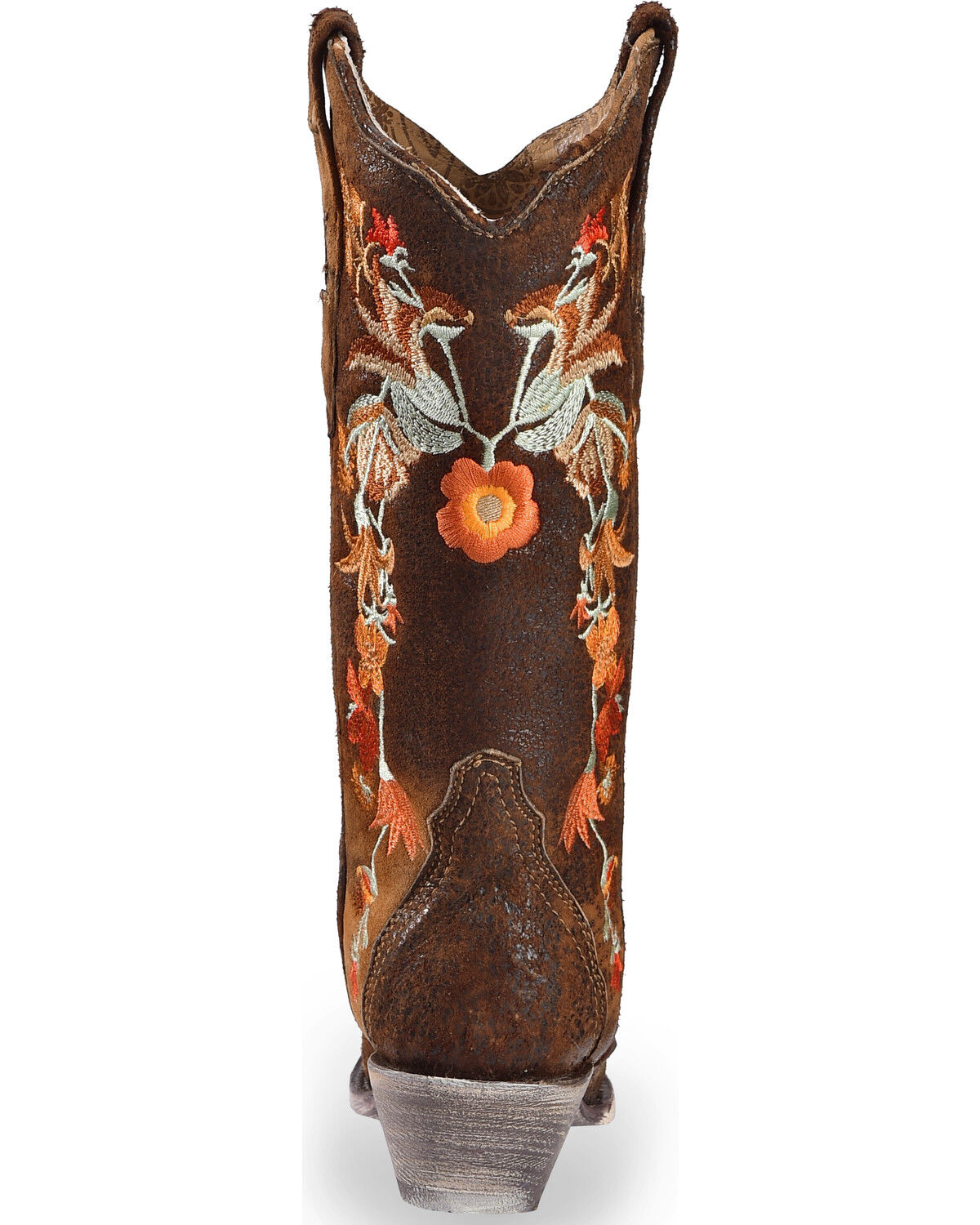 Corral Women's Floral Embroidered Lamb Western Boots - Snip Toe