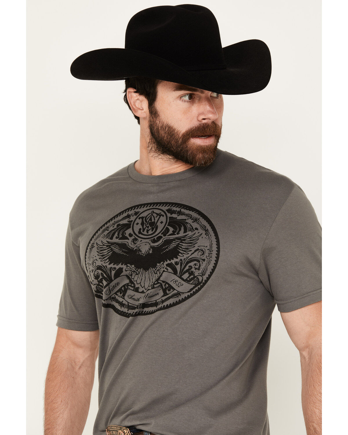 Smith & Wesson Men's Eagle Buckle Short Sleeve Graphic T-Shirt