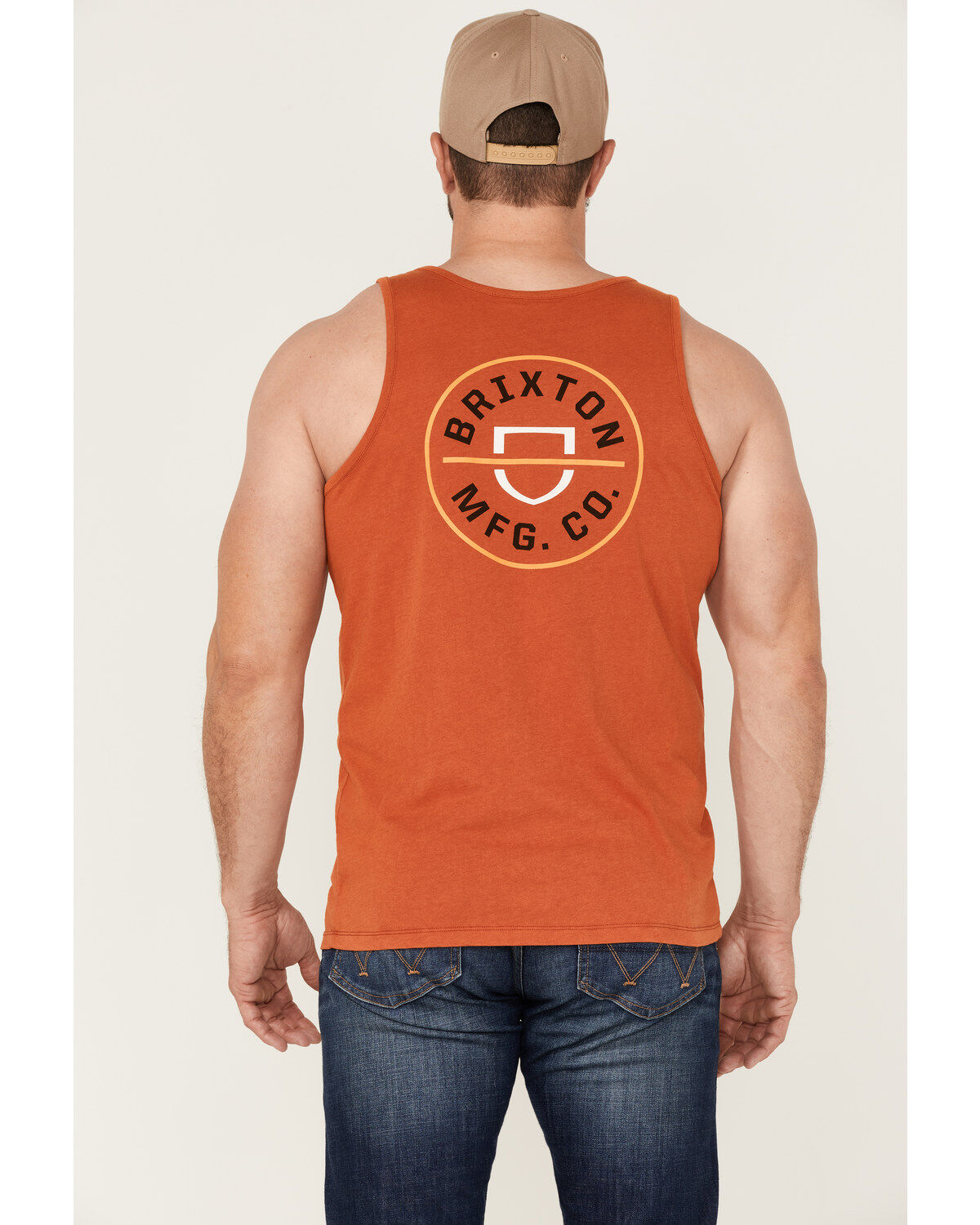 Brixton Men's Circle Logo Graphic Crest Tank