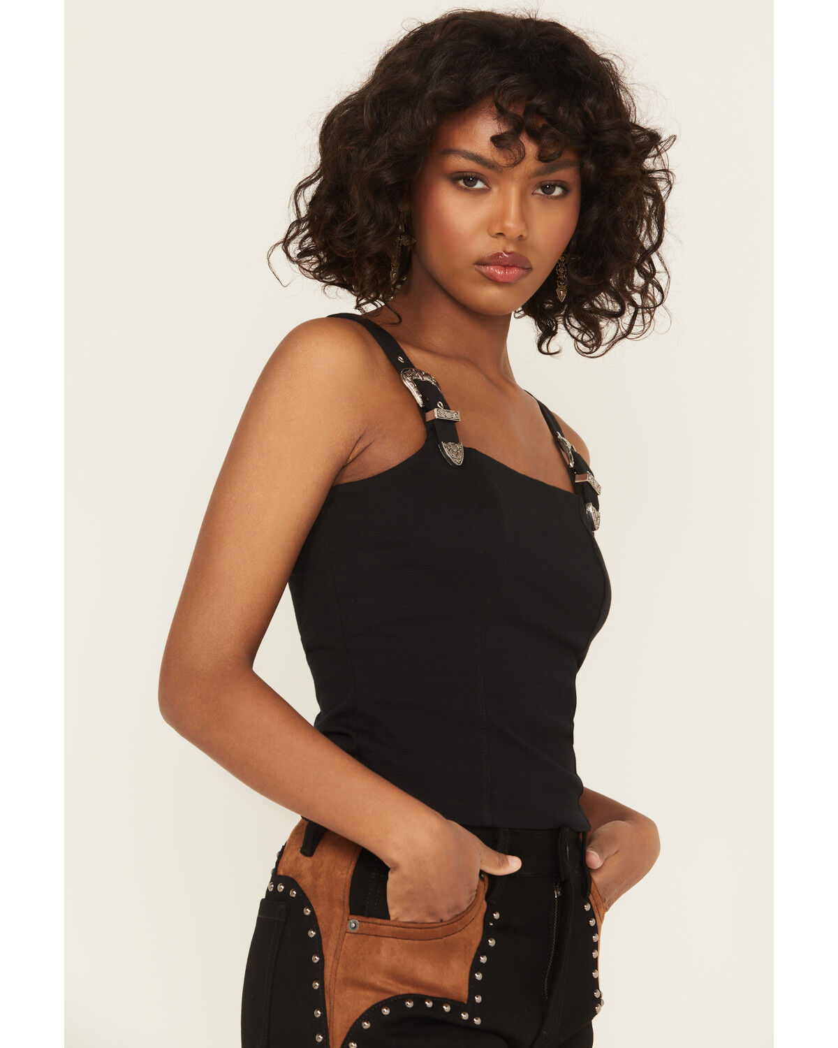 Rock & Roll Denim Women's Buckle Tank Top