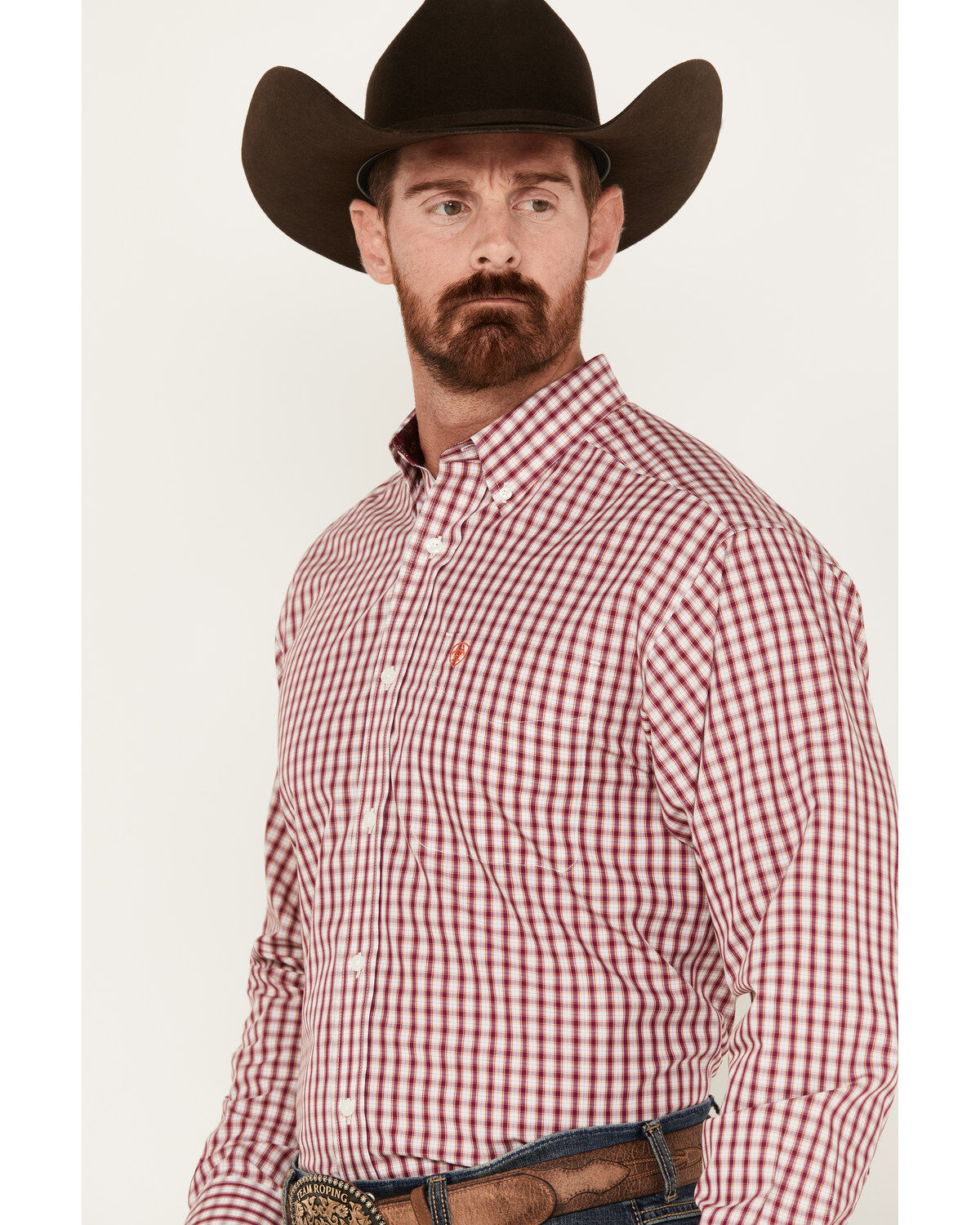 Ariat Men's Valen Plaid Print Long Sleeve Button-Down Western Shirt