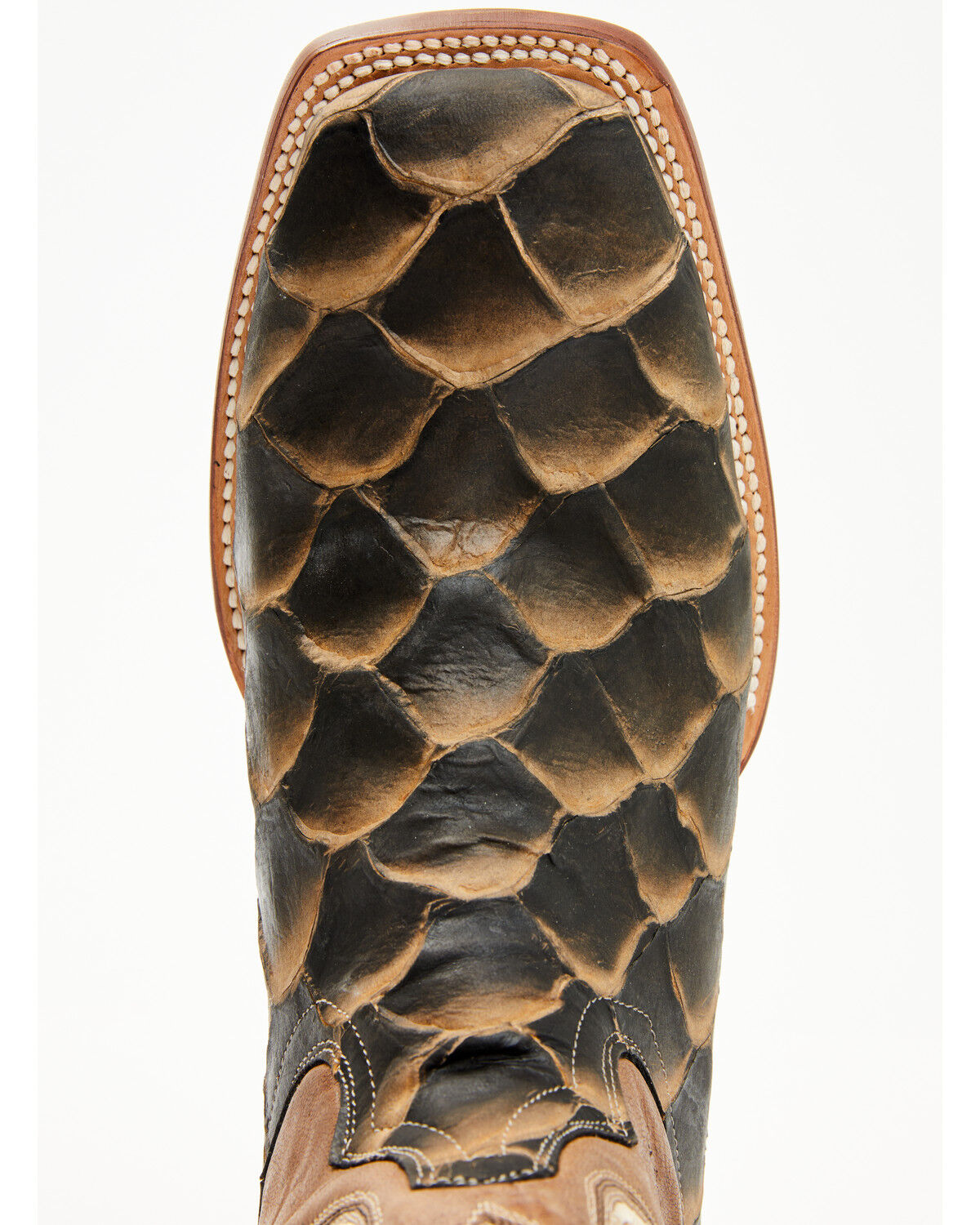 Tanner Mark Men's Monster Fish Print Western Boots - Broad Square Toe