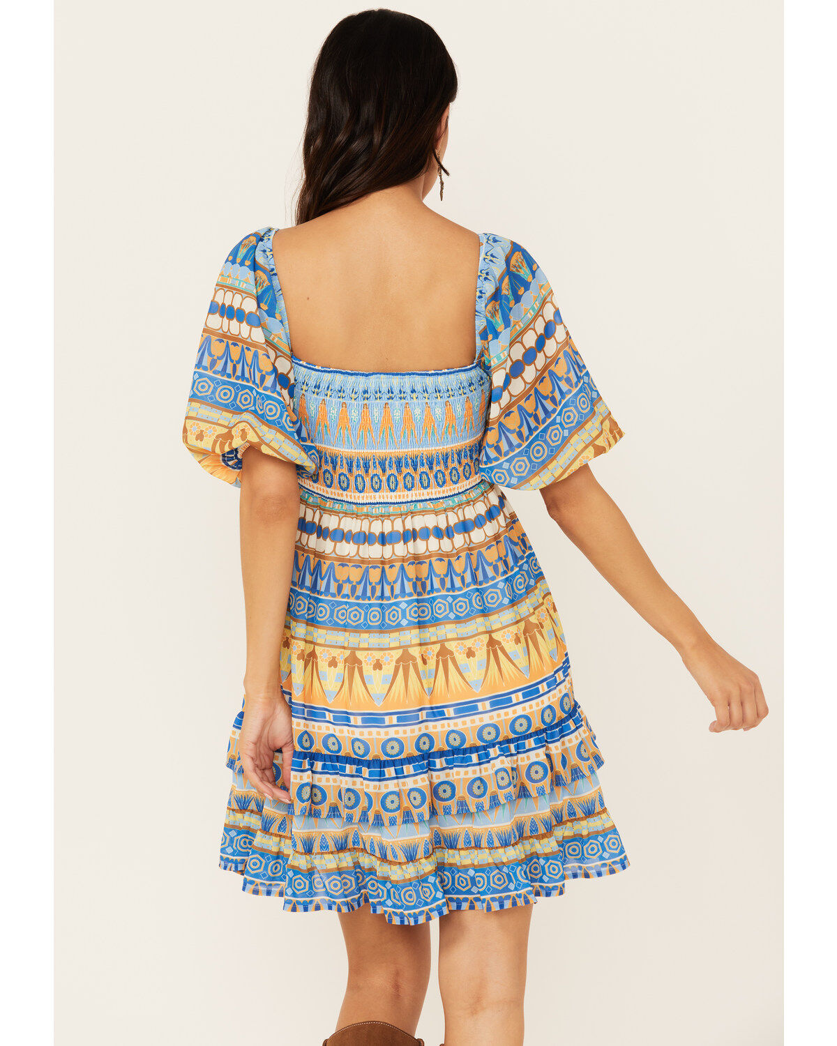 Flying Tomato Women's Southwestern Print Mini Dress