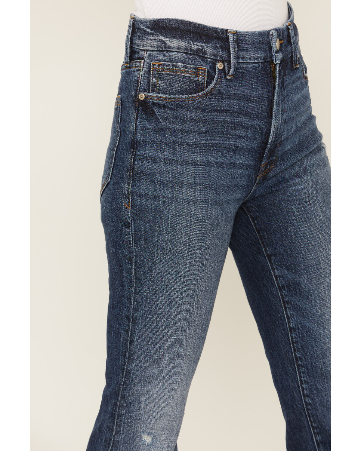 Good American Women's Good Classic Dark Wash High Rise Bootcut Stretch Denim Jeans