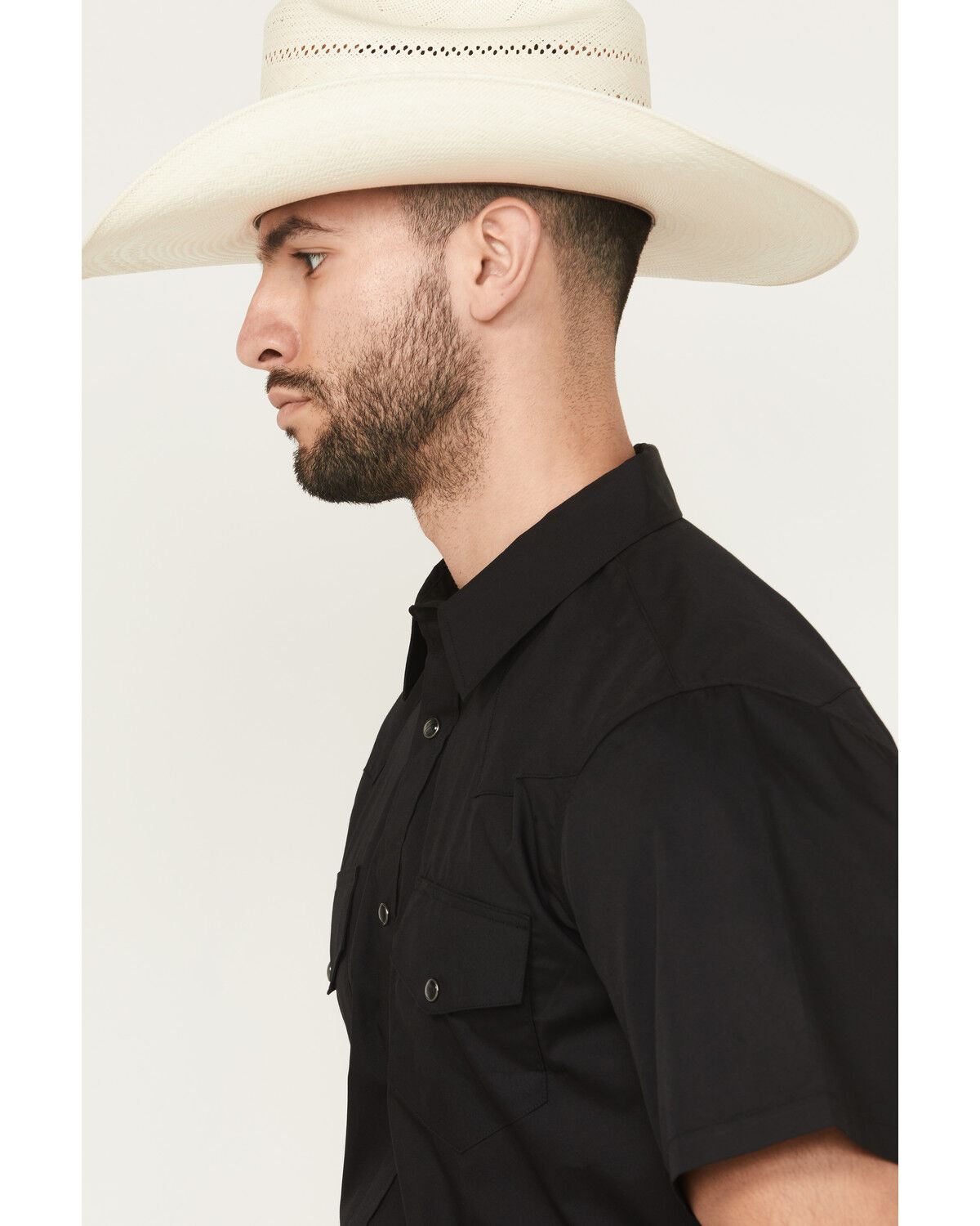 Gibson Men's Solid Pearl Snap Short Sleeve Western Shirt