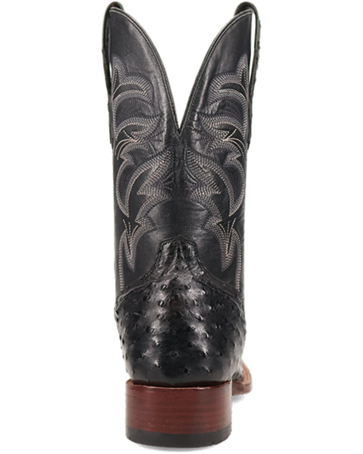 El Dorado Men's Handmade Full Quill Ostrich Stockman Boots - Broad Square Toe