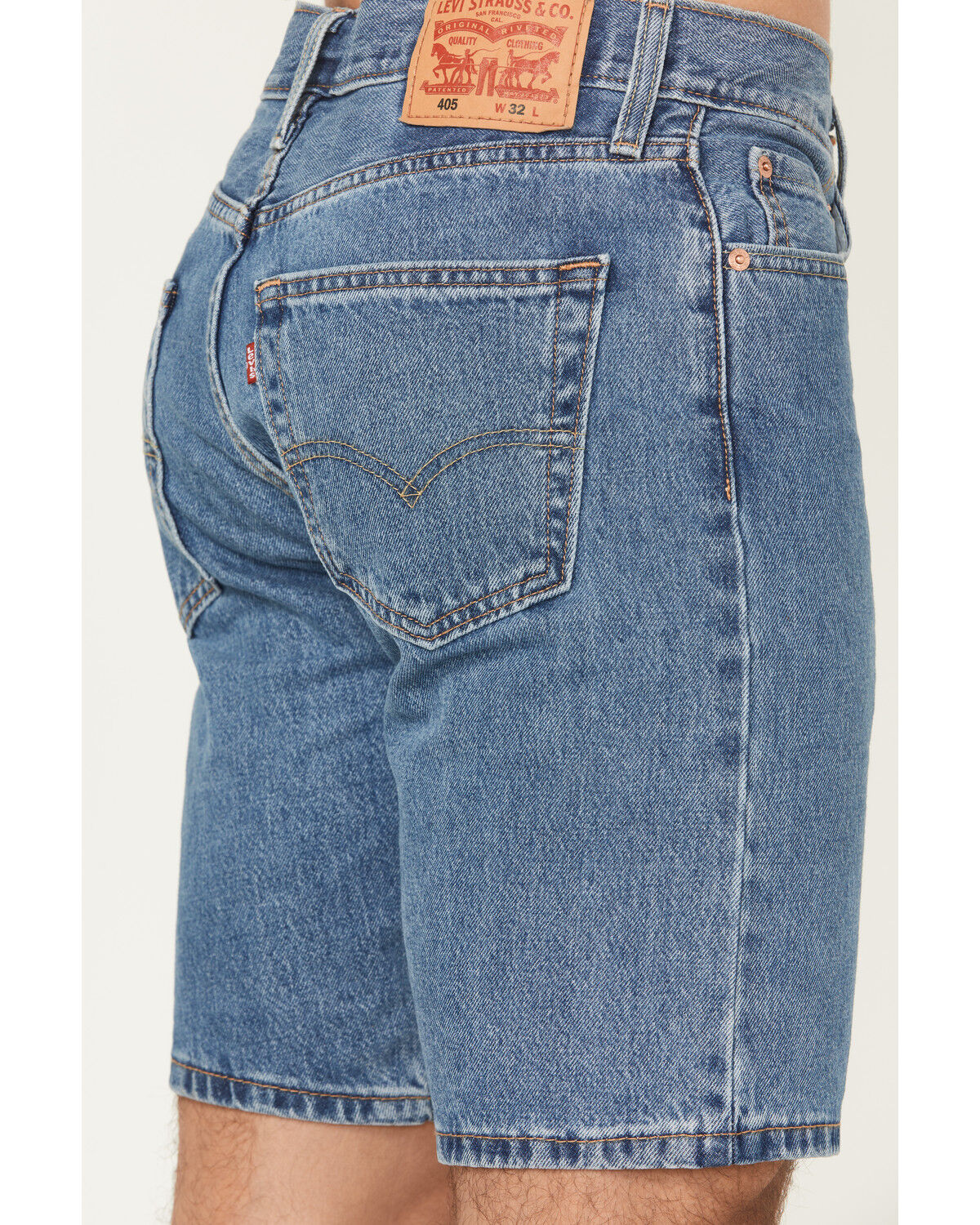 Levi's Men's 405 Standard 10" Medium Wash Standard Rigid Shorts