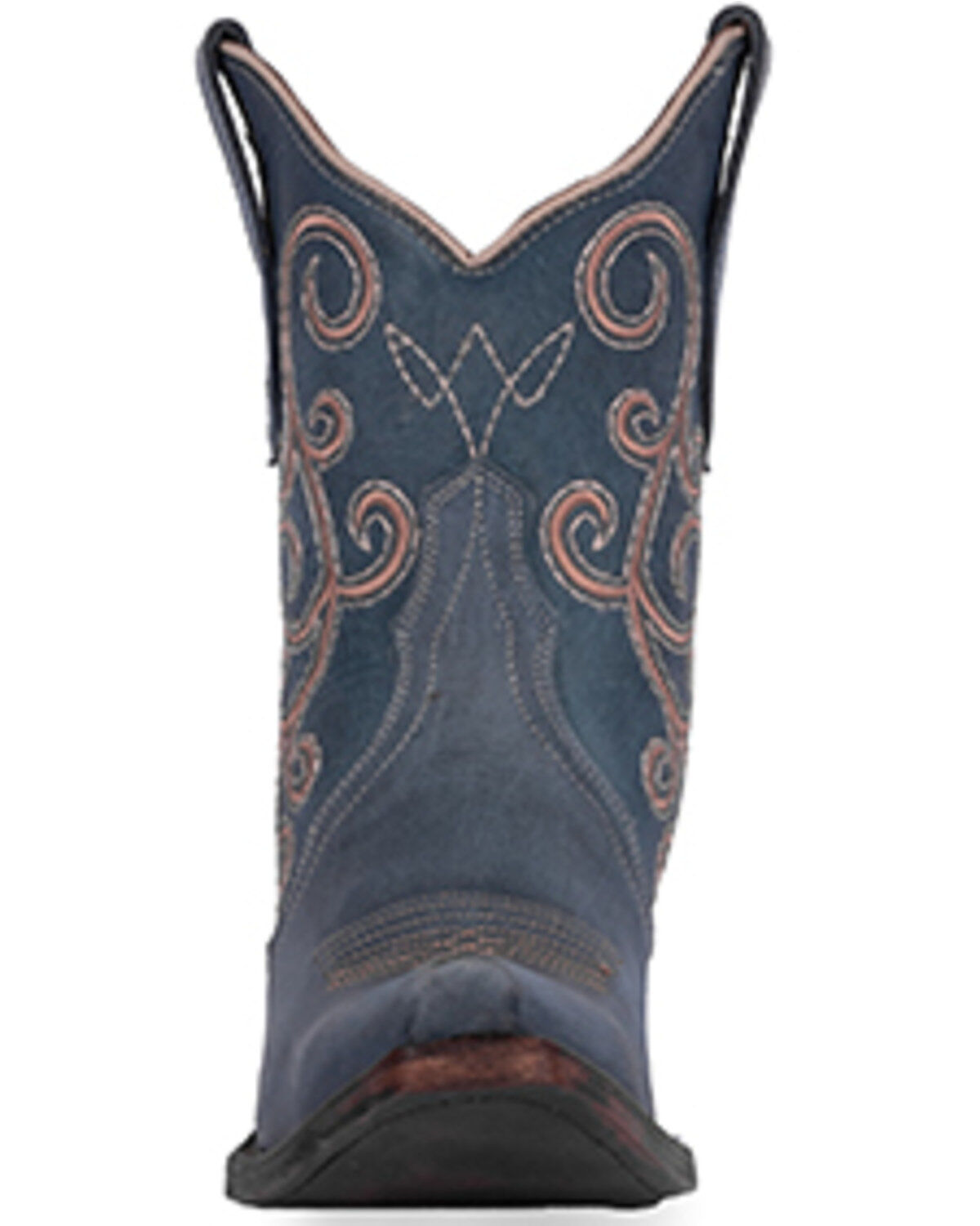 Circle G Women's Distressed Embroidered Triad Ankle Boots - Snip Toe
