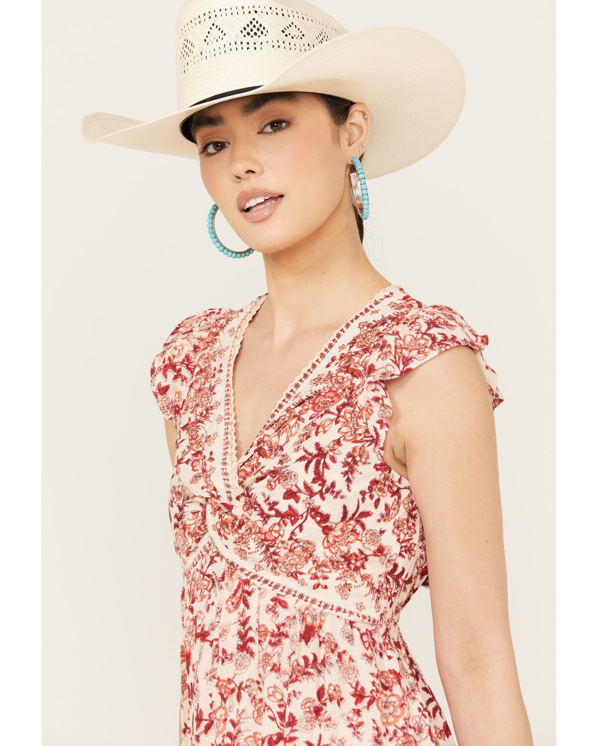 Angie Women's Short Sleeve Floral Mini Dress