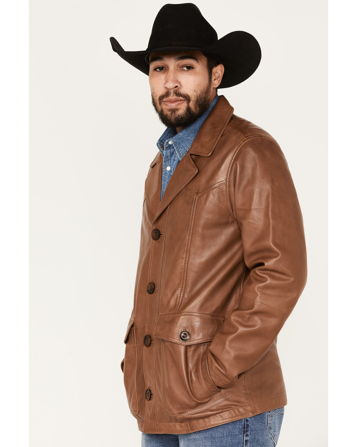 Cody James Men's Dale Leather Field Jacket