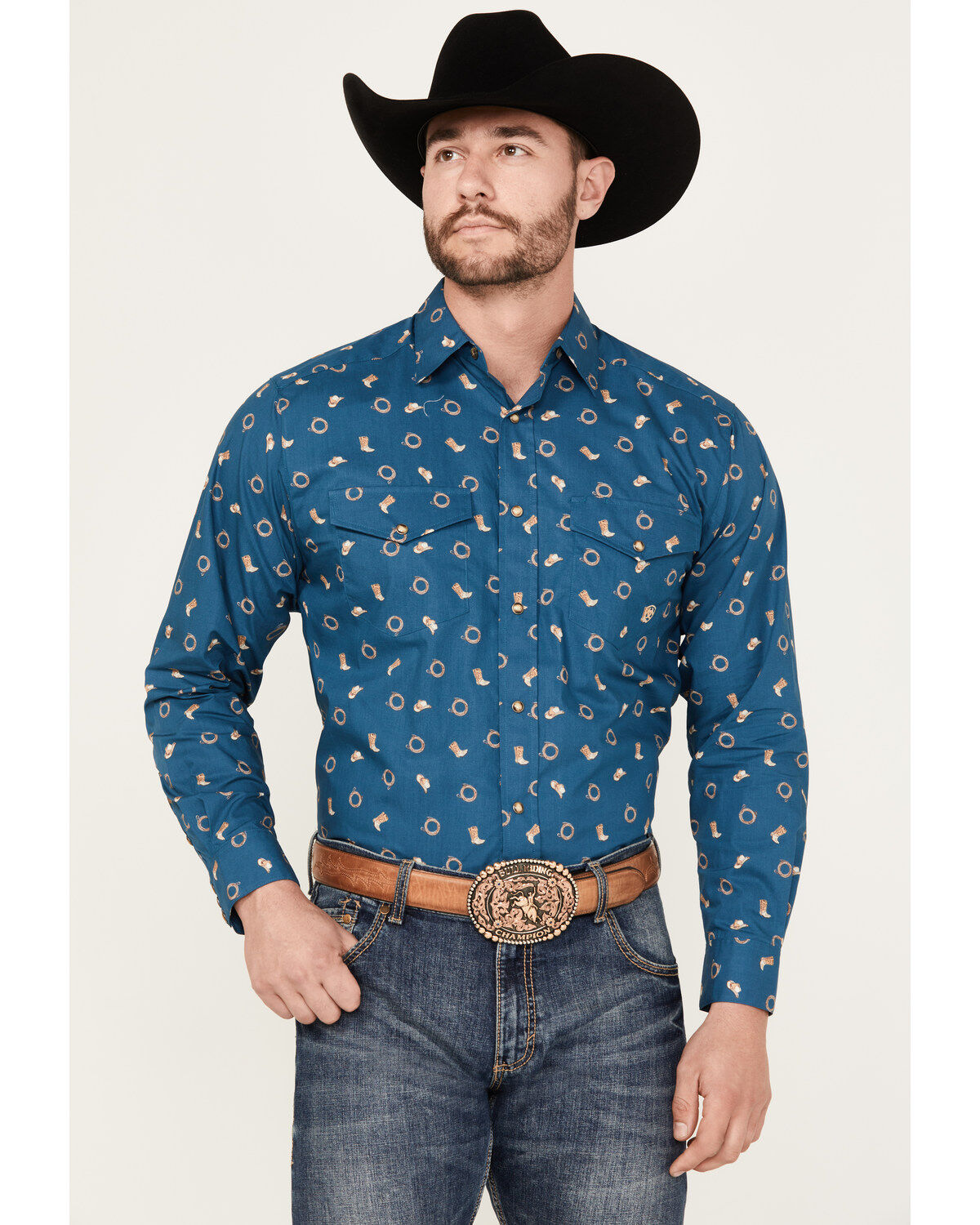 Ariat Men's Brody Novelty Long Sleeve Snap Western Shirt