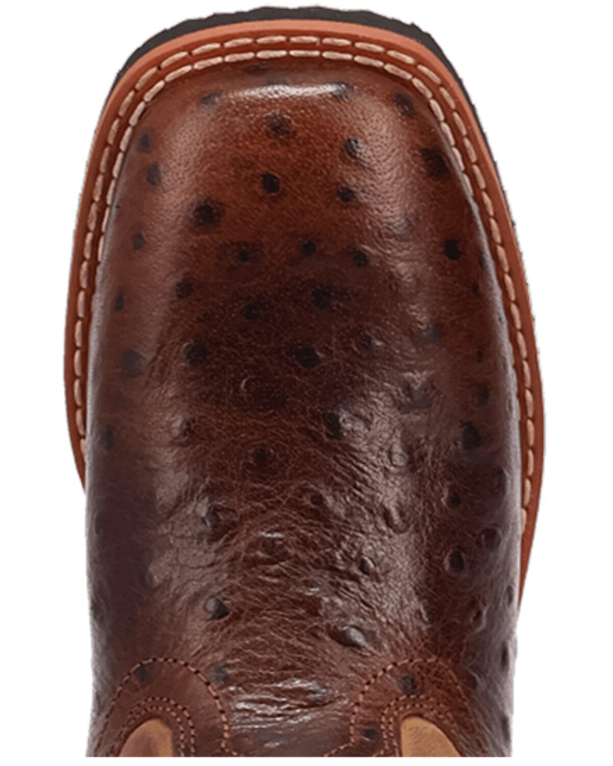 Dan Post Little Boys' Ostrich Print Western Boots - Broad Square Toe