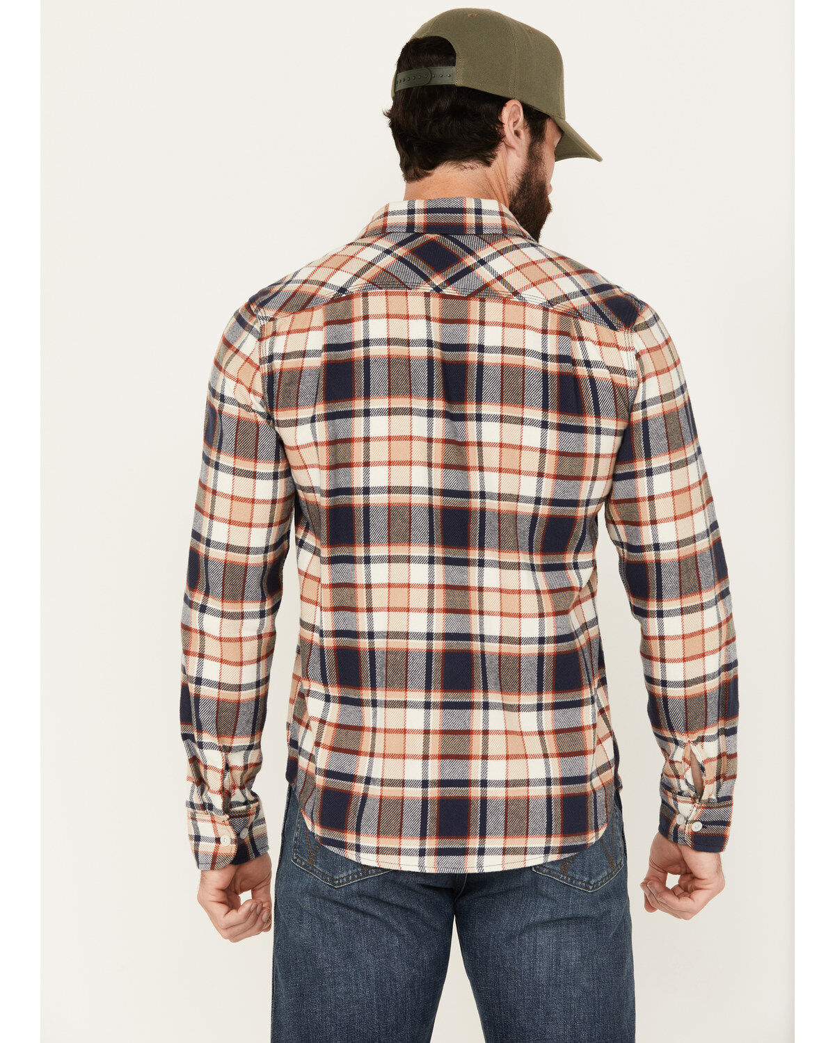 Brixton Men's Bowery Plaid Print Long Sleeve Button-Down Flannel Shirt