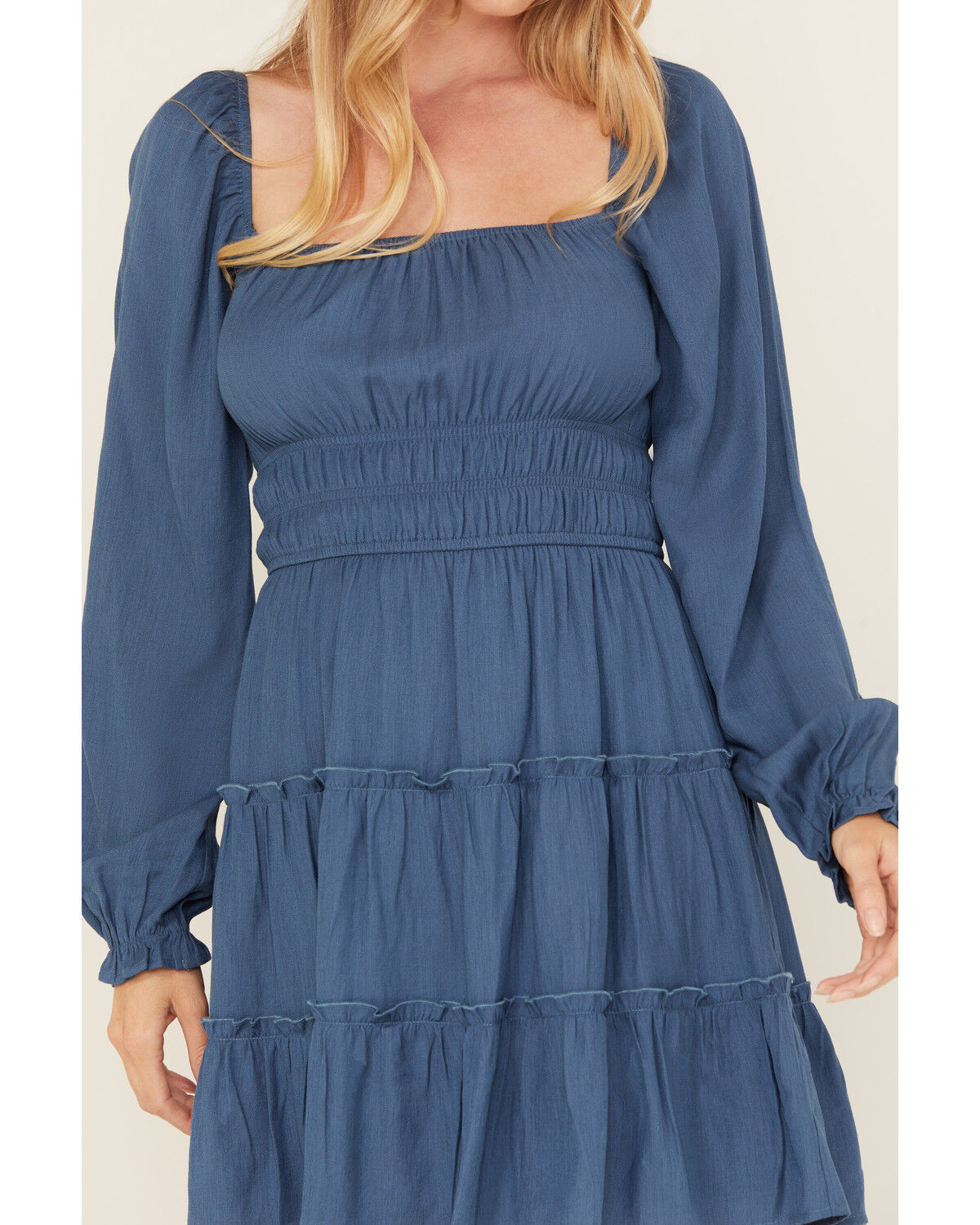 Ash & Violet Women's Long Sleeve Tiered Mini Dress