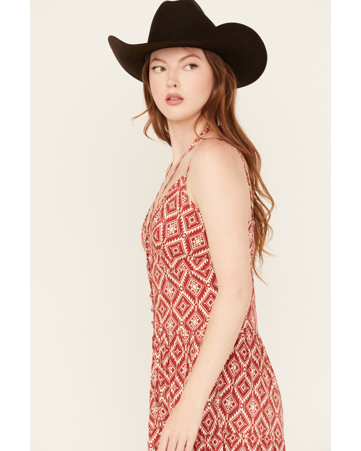 Panhandle Women's Southwestern Print Sleeveless Maxi Dress