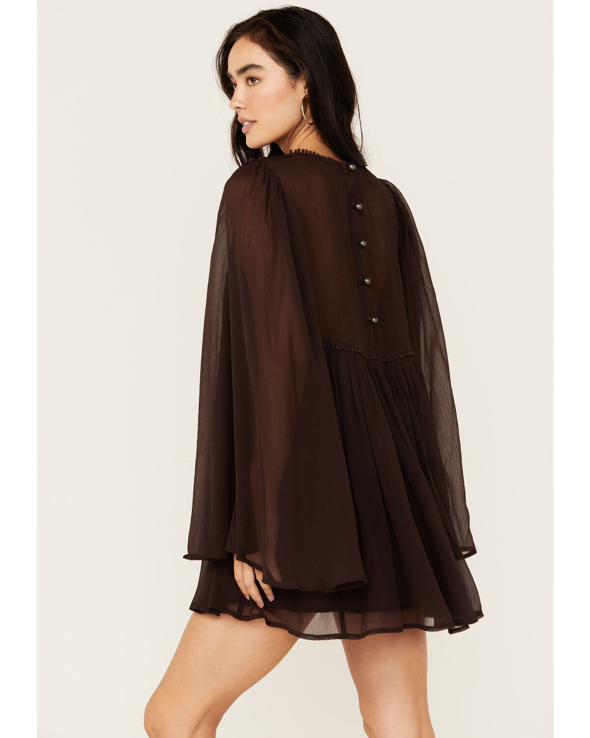 Free People Women's Sunshine of Love Long Sleeve Mini Dress