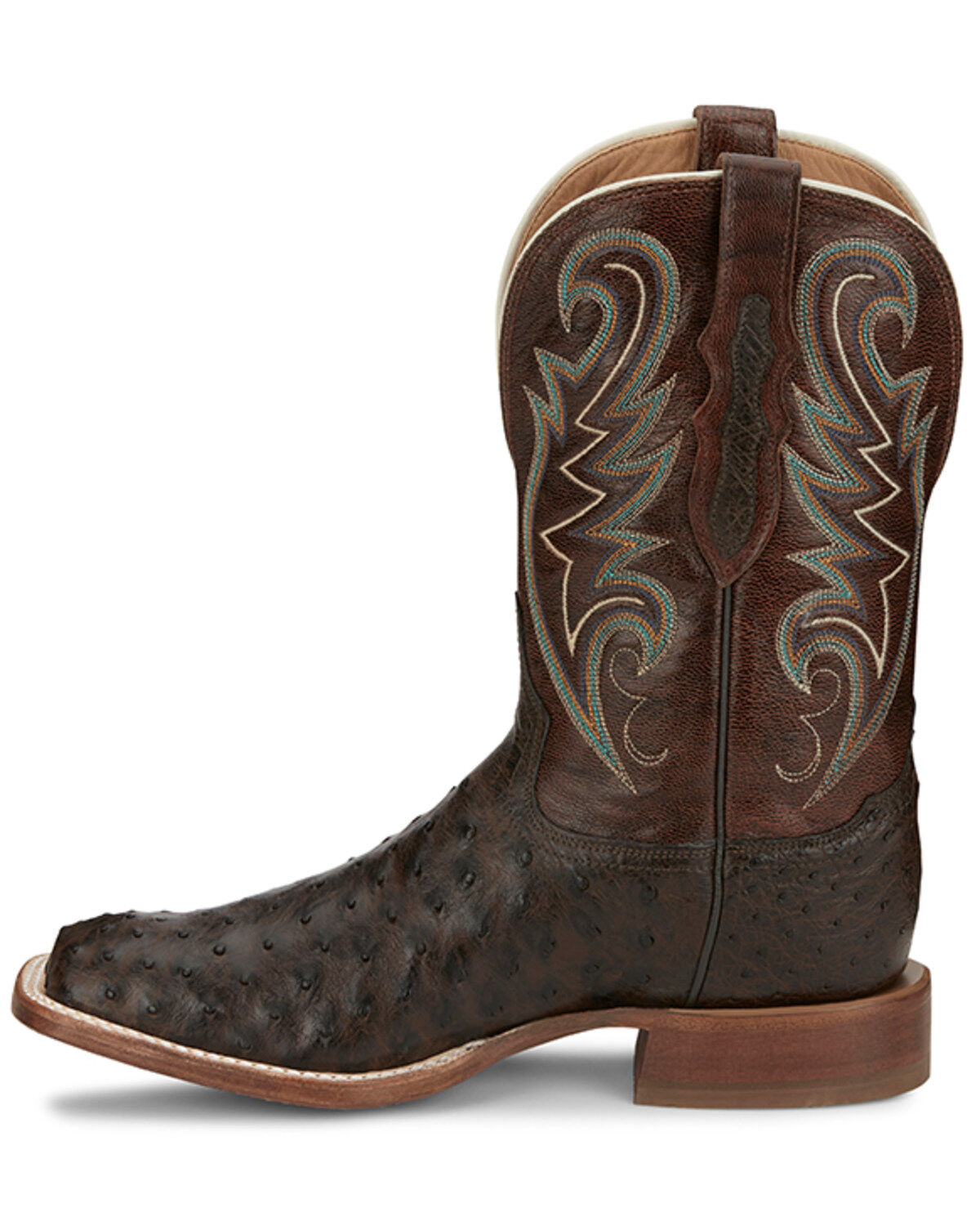 Tony Lama Men's Sienna Exotic Full Quill Ostrich Western Boots - Broad Square Toe
