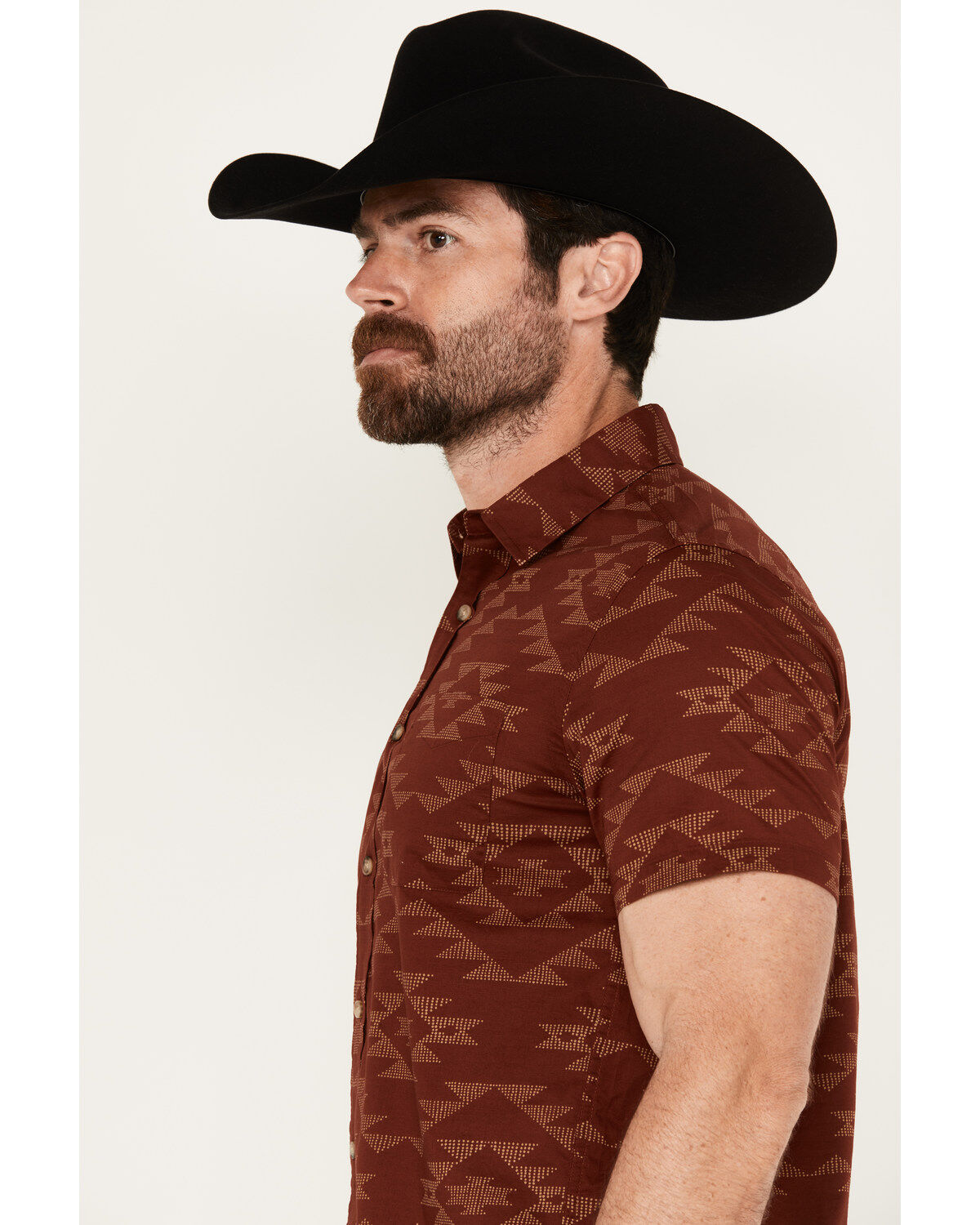 Pendleton Men's Shoreline Tonal Multicolor Print Short Sleeve Button-Down Shirt