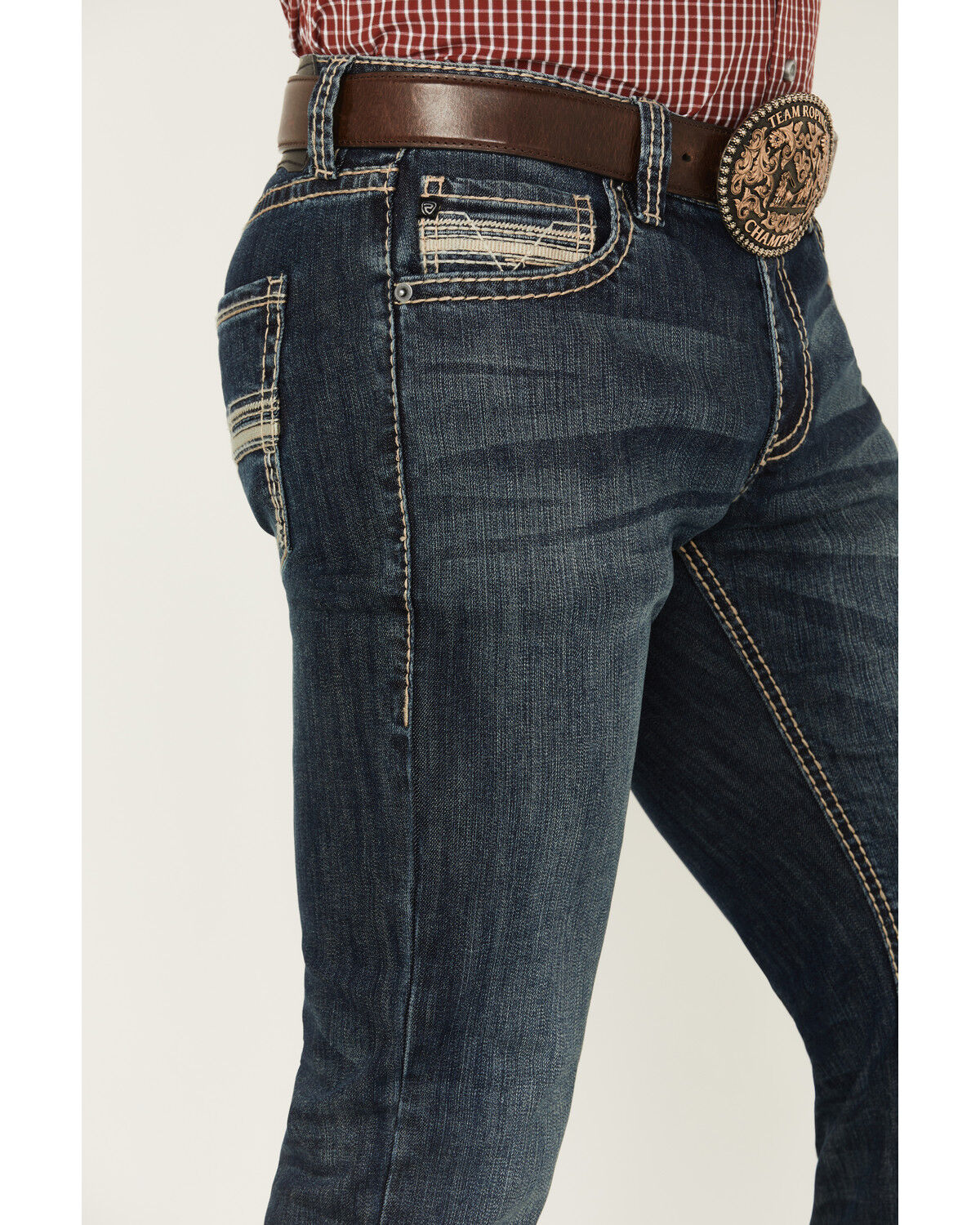Rock & Roll Denim Men's Rifle Dark Wash Skinny Reflex Stretch Denim Jeans