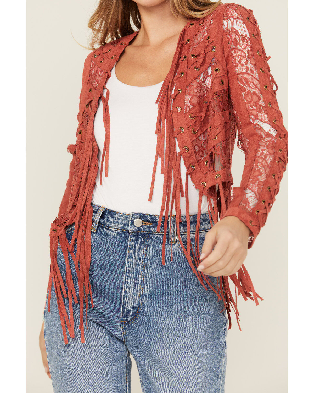 Vocal Women's Suede Tassel Jacket