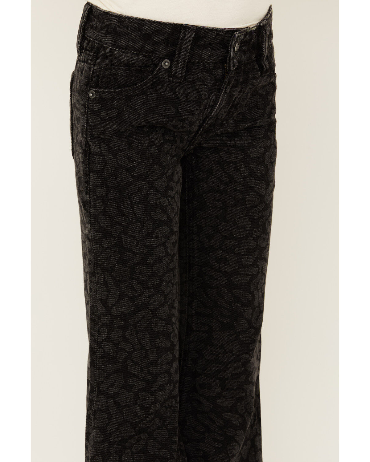 Rock & Roll Denim Girls' Cheetah Print Trouser Jeans