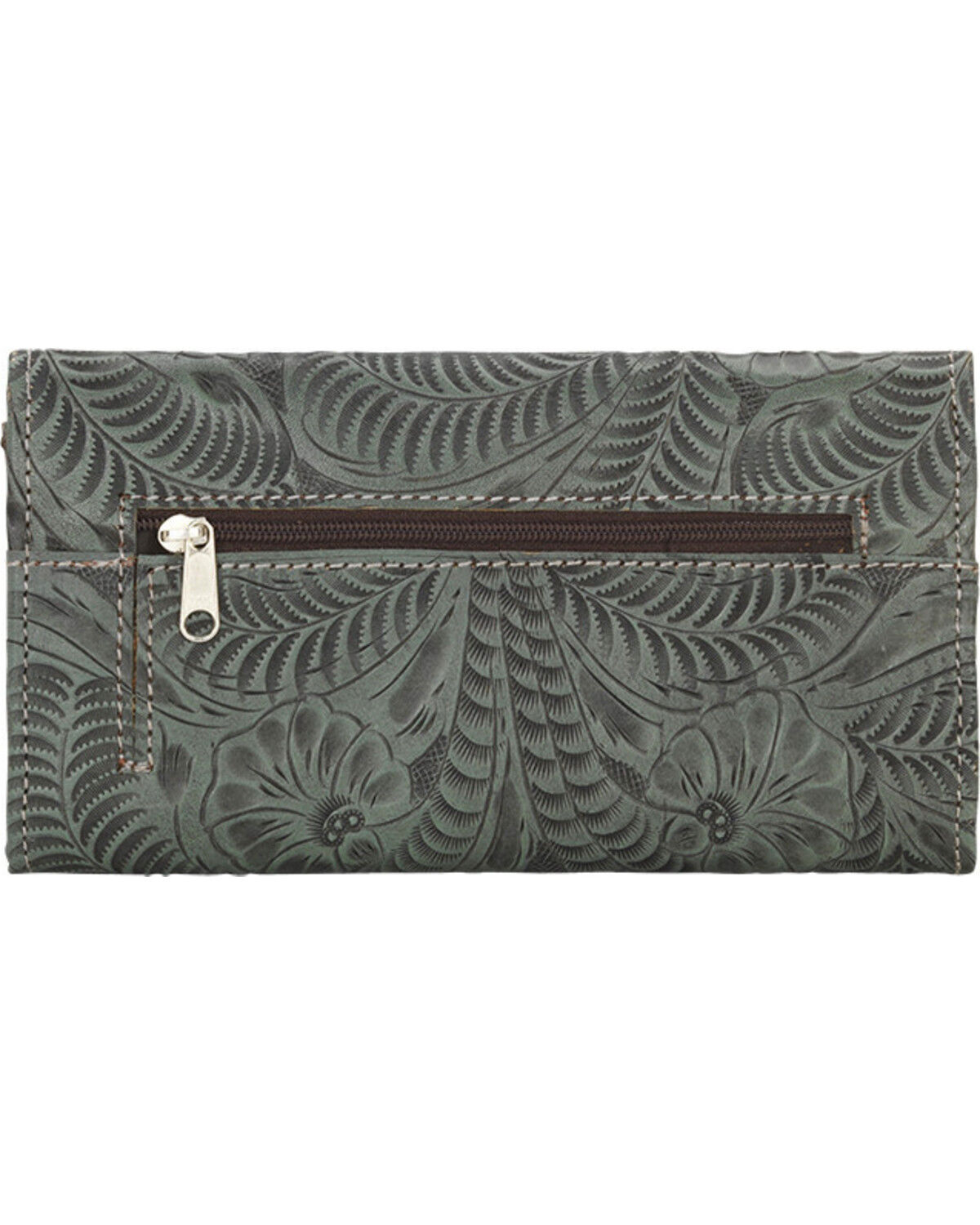 American West Women's Tooled Tri-Fold Wallet