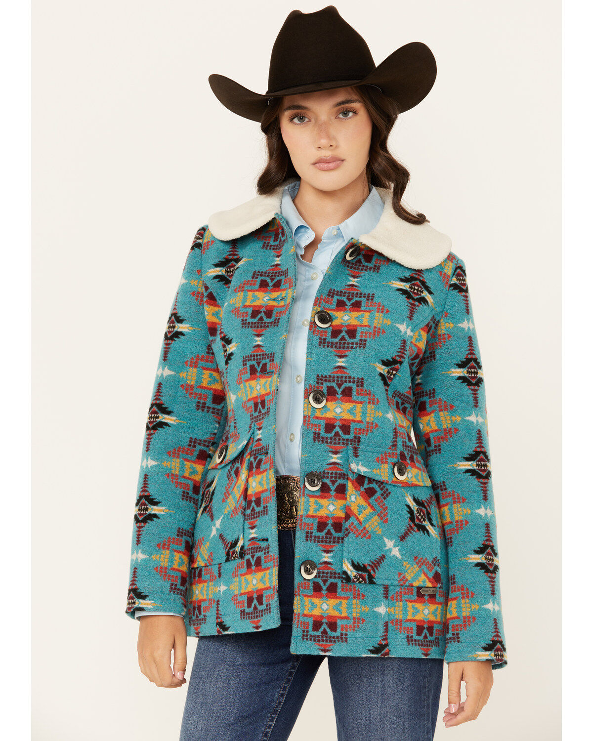 Panhandle Women's Southwestern Print Button-Down Jacket