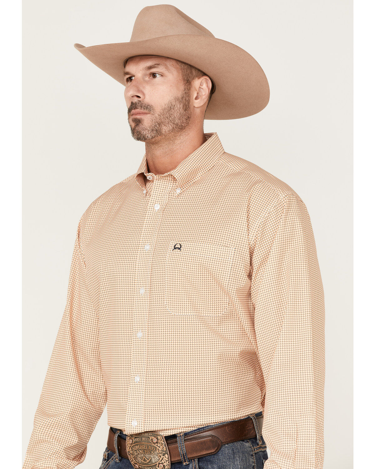 Cinch Men's ARENAFLEX™ Small Plaid Long Sleeve Button Down Western Shirt