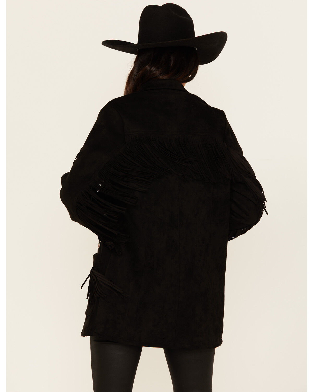 Rock & Roll Denim Women's Faux Suede Fringe Blazer