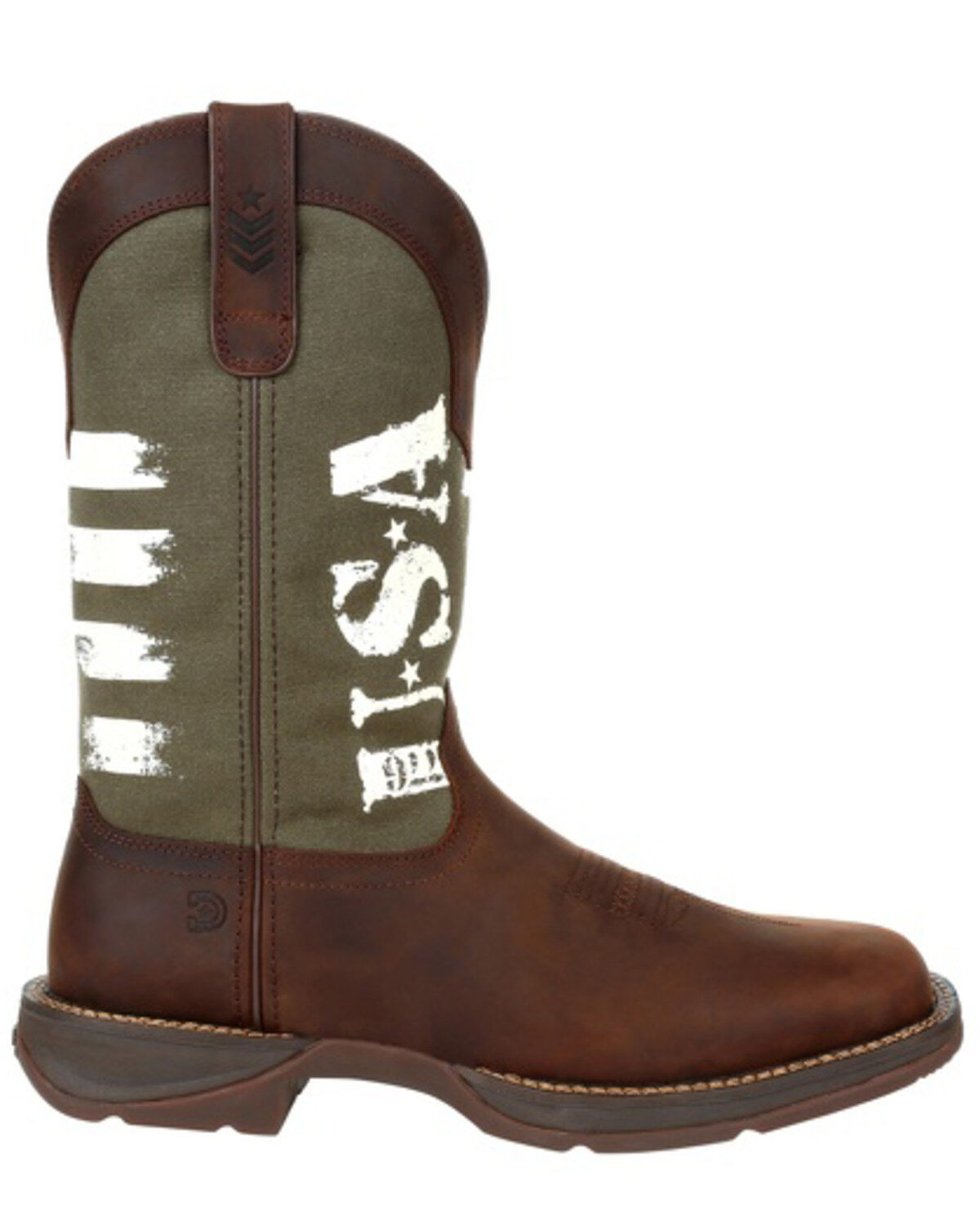 Durango Men's Army Green USA Western Performance Boots - Square Toe