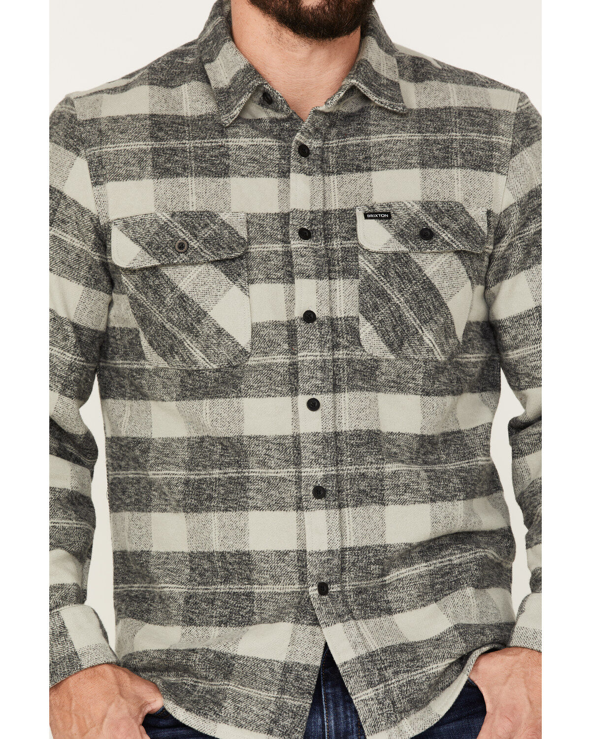 Brixton Men's Bowery Long Sleeve Button Down Flannel Shirt