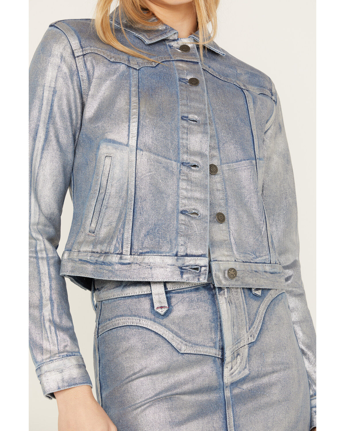 Idyllwind Women's Goldfinch Denim Foiled Jacket