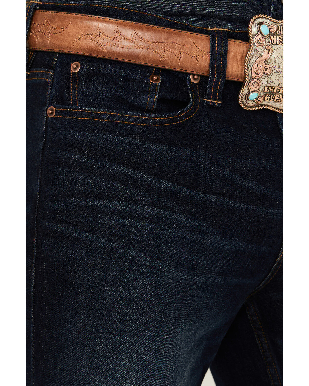 Blue Ranchwear Men's Carbon Dark Wash Slim Bootcut Stretch Denim Jeans