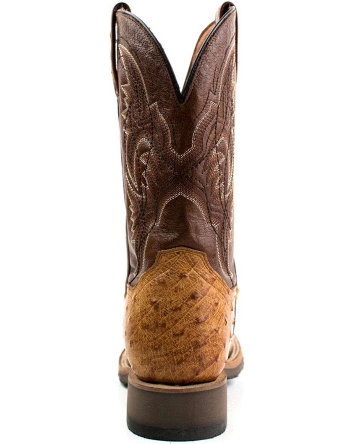 Dan Post Men's Saddle Hand Quill Ostrich Western Boots - Broad Square Toe