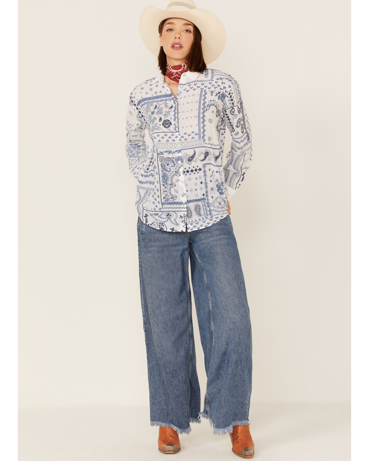 Johnny Was Women's Vanya Schiffu Oversized Shirt