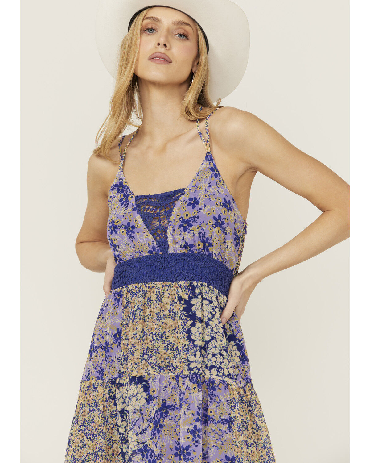 Miss Me Women's Floral Print Maxi Dress