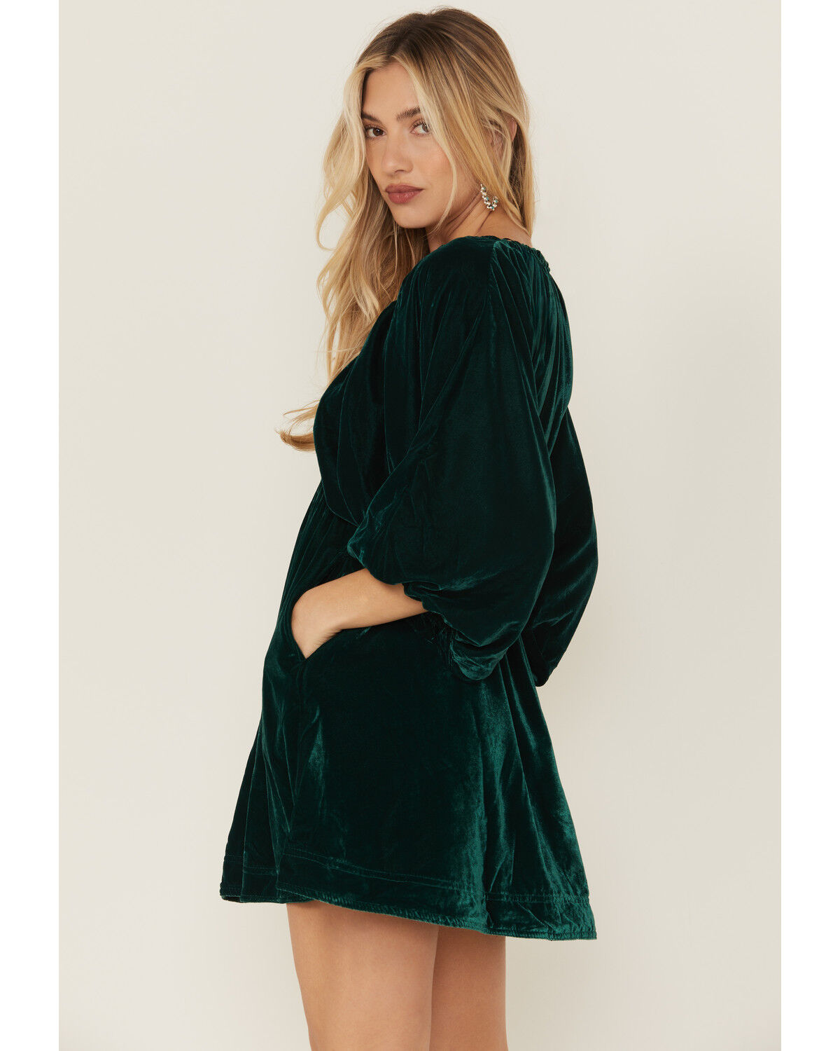 Free People Women's Portia Velvet Mini Dress