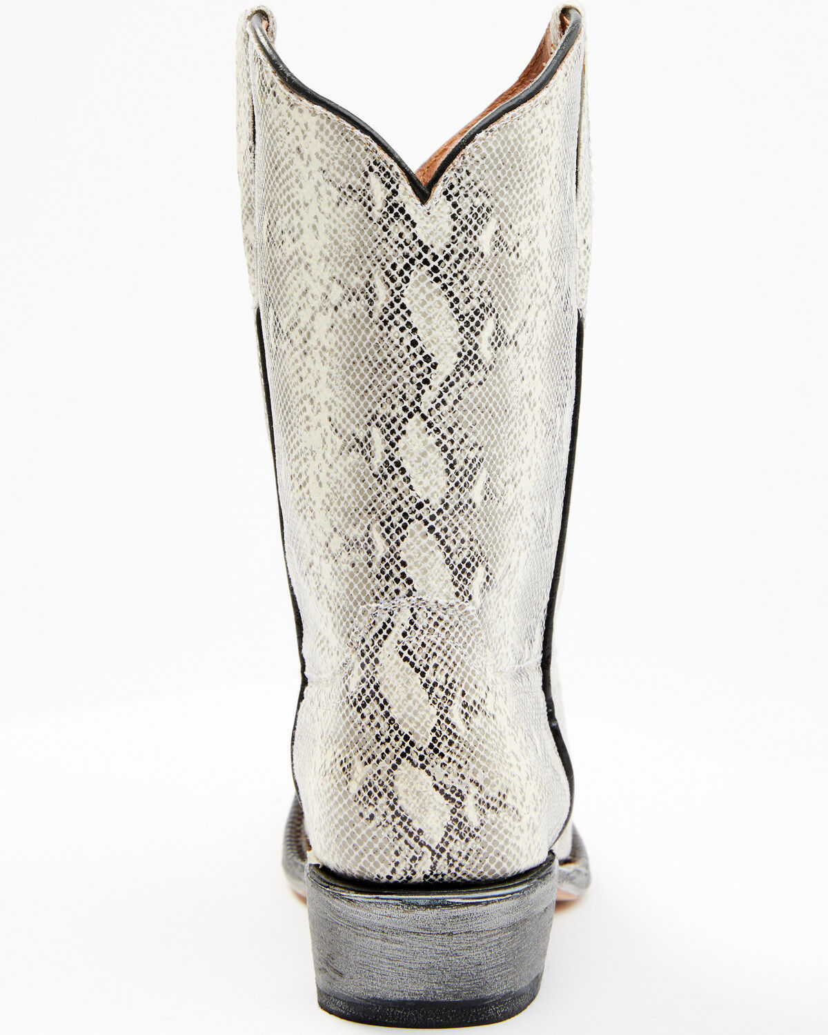 Tanner Mark Girls' Python Print Western Boots - Square Toe